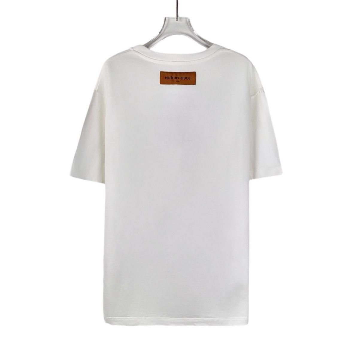 Louis Vuitton Louis Vuitton White Logo Pendant Printed Cotton Round-Neck S Size US M / EU 48-50 / 2 - 8 Thumbnail