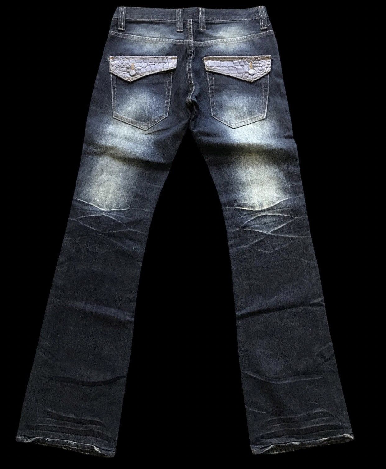 Designer × Japanese Brand D19 RootThree Japan Low Rise Flare Stylish Faded Denim Size US 30 / EU 46 - 2 Thumbnail