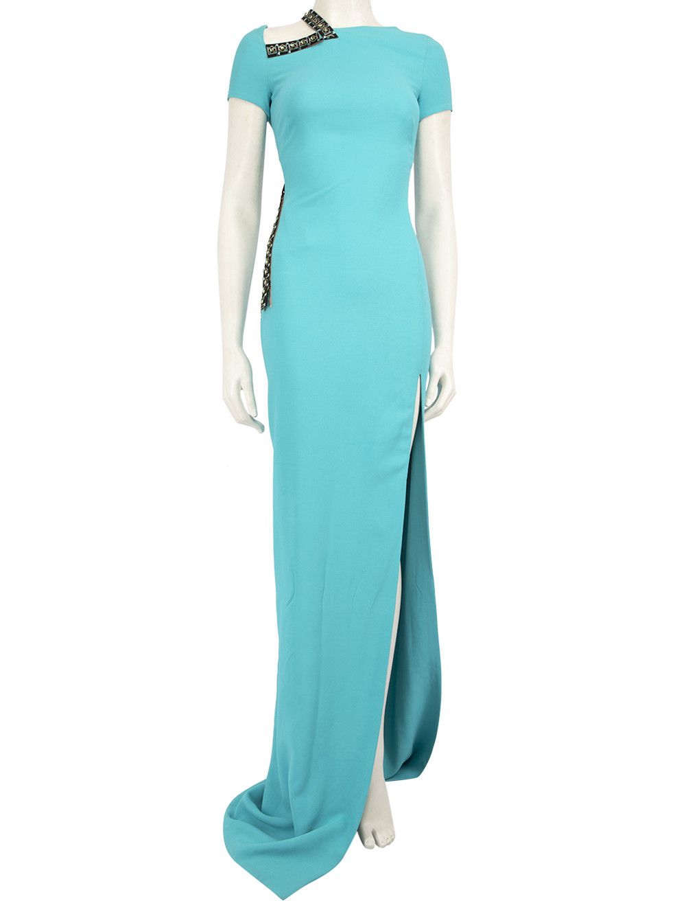 Versace Blue Crystal Embellished Maxi Dress Size XS / US 0-2 / IT 36-38 - 1 Thumbnail
