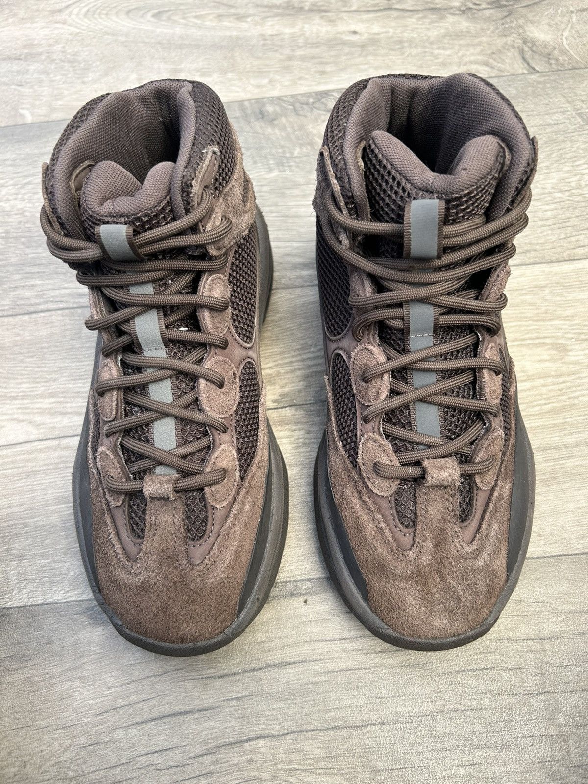 Adidas  Kanye West  Yeezy 11 Yeezy Desert Boot Oil Brown Boots 500 950 |  Grailed
