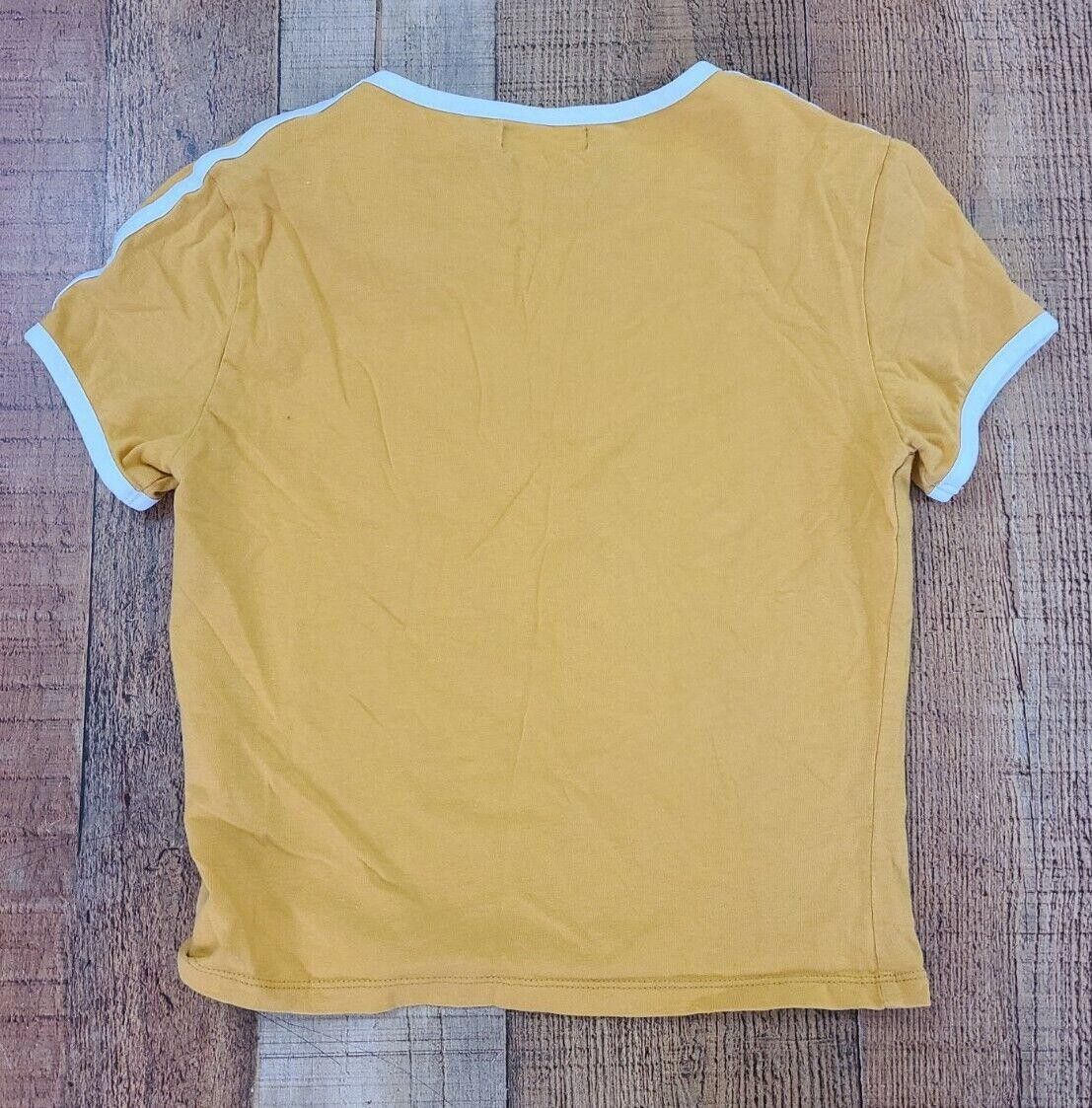 Designer Popular 21 Crop Top Large Mustard Yellow 90s Grunge Size L / US 10 / IT 46 - 3 Thumbnail