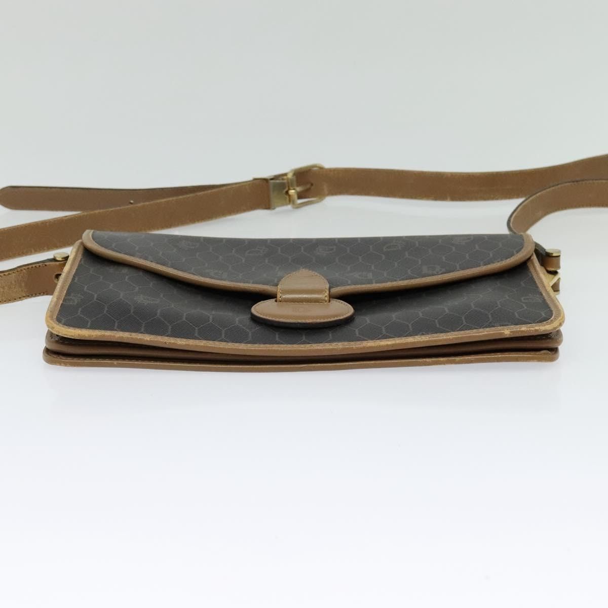 Dior DIOR Honeycomb Canvas Shoulder Bag Pvc Brown Gold Size ONE SIZE - 9 Thumbnail