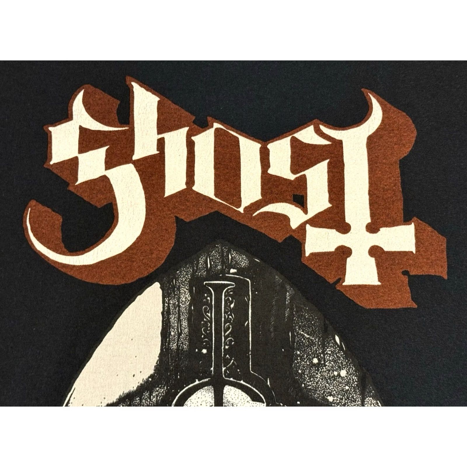Gildan Ghost North American Tour Shirt L Men Black Short Sleeve Crew Neck Cotton 2010-2019 Gildan Band Rock Metal Horror Graphic Print Vintage No N/A Size US L / EU 52-54 / 3 - 6 Thumbnail