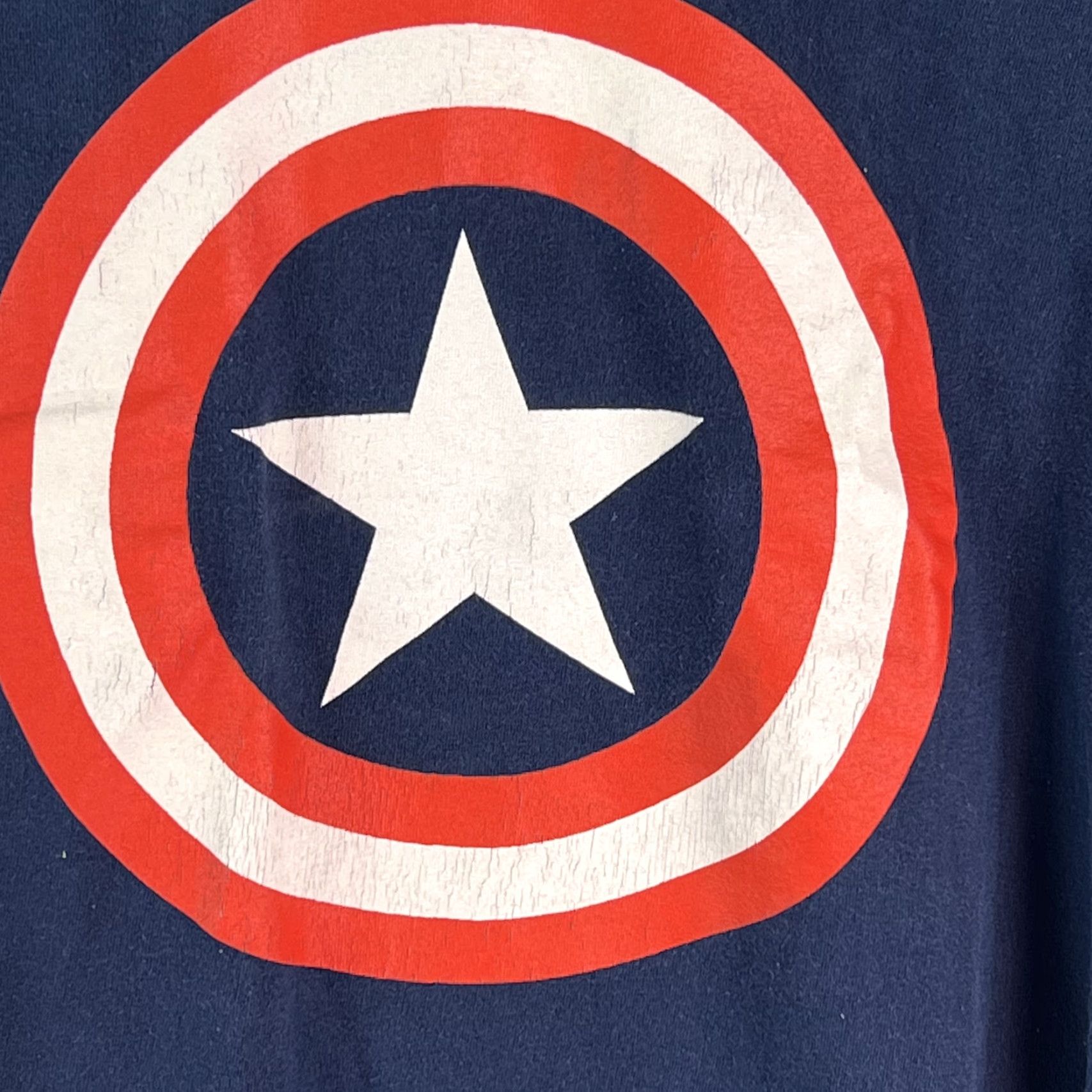 Vintage Marvel Captain America Shield Logo Short Sleeves Blue T Shirt Size L Mens Graphic Crew Neck Cotton Blend Size US L / EU 52-54 / 3 - 2 Thumbnail