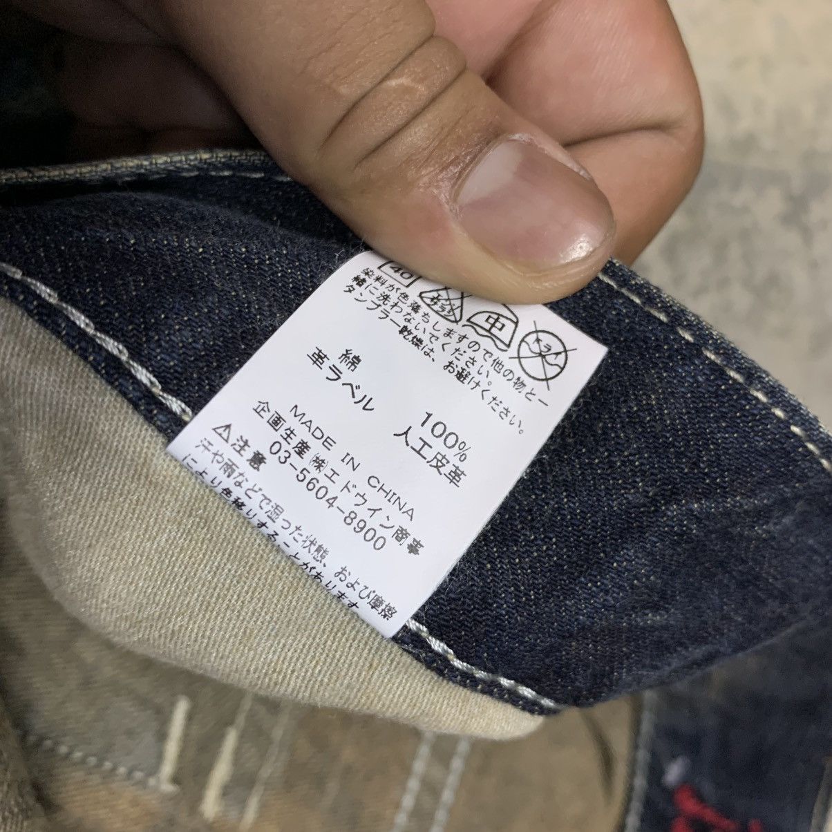 If Six Was Nine Vintage Edwin Blue Trip Clawmark Distressed Fade Jean Size US 33 - 17 Thumbnail