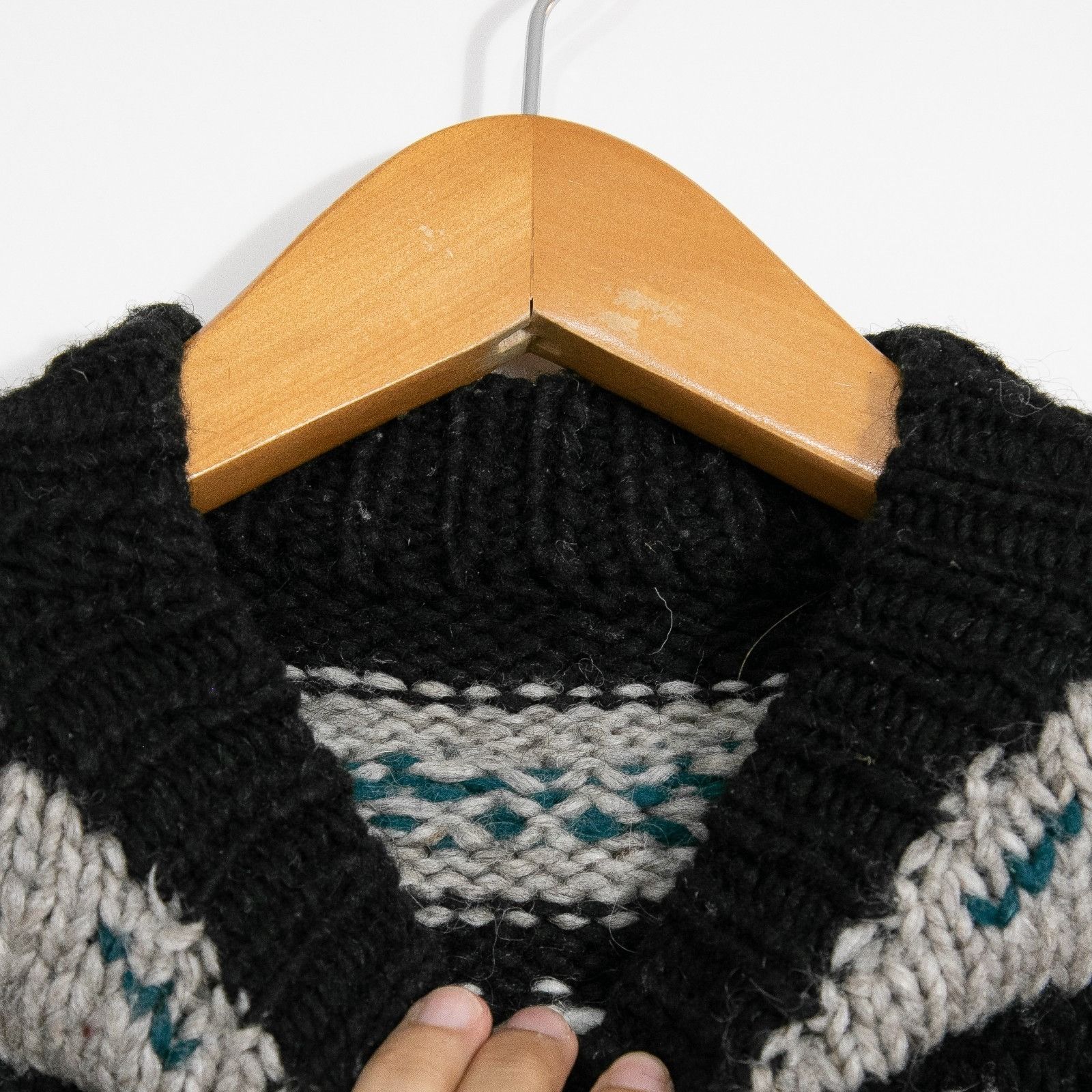 Vintage Vintage Fair Isle Chunky Knit Wool Sweater Medium Mock Neck Size US M / EU 48-50 / 2 - 5 Thumbnail