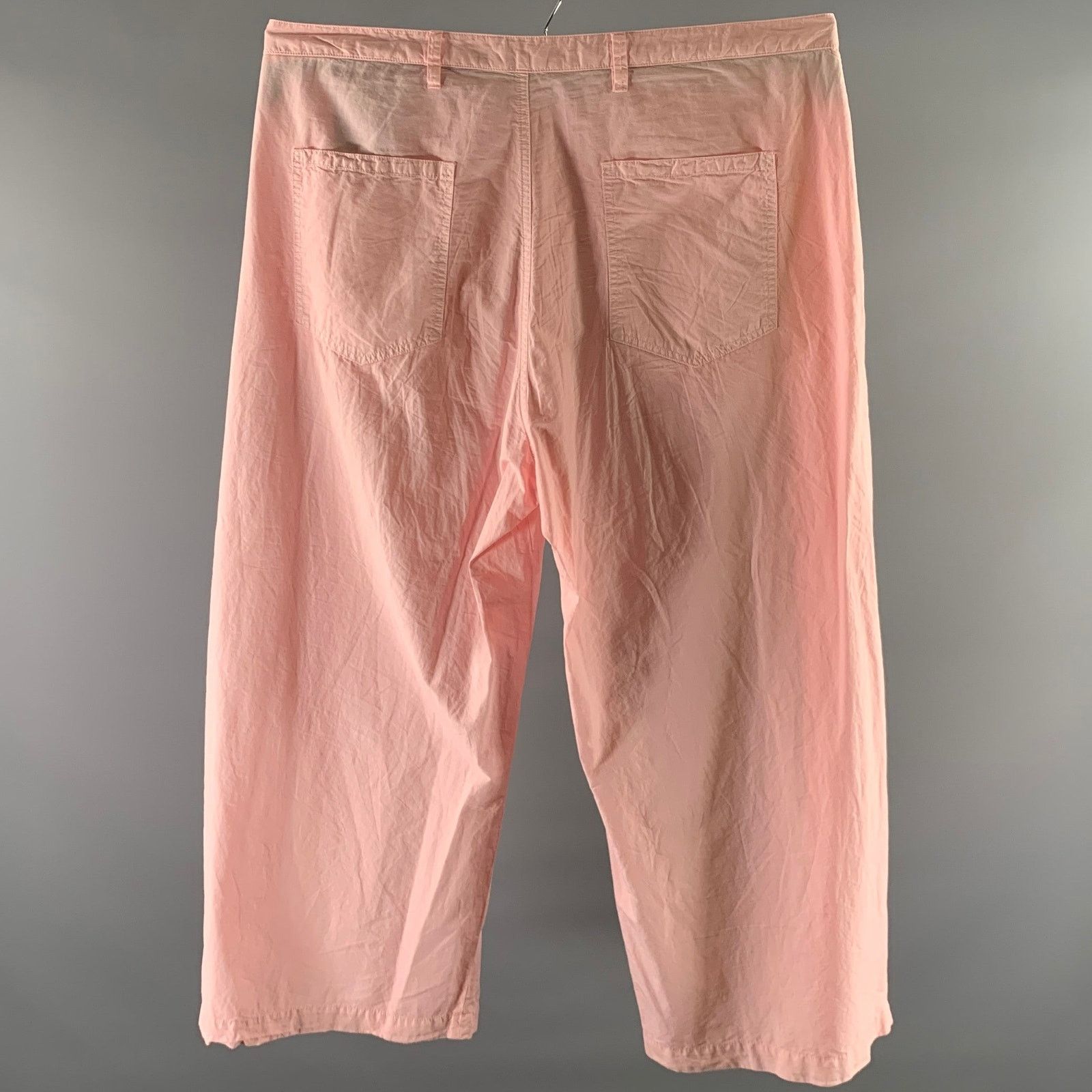 Other WRITE + DOYLE Size 38 Pink Cotton Pleated Wide-leg Pants Size US 38 / EU 54 - 2 Thumbnail