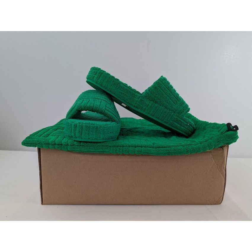 Bottega Veneta o1rshd1 Resort Geometric Sponge Slide Sandal in Grass Size US 9 / EU 42 - 18 Thumbnail