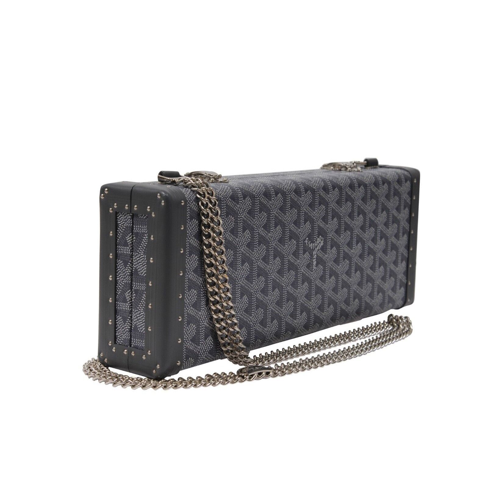 Goyard Saint Honore Trunk Bag Leather Gray Shoulder Rectangle Size ONE SIZE - 5 Thumbnail