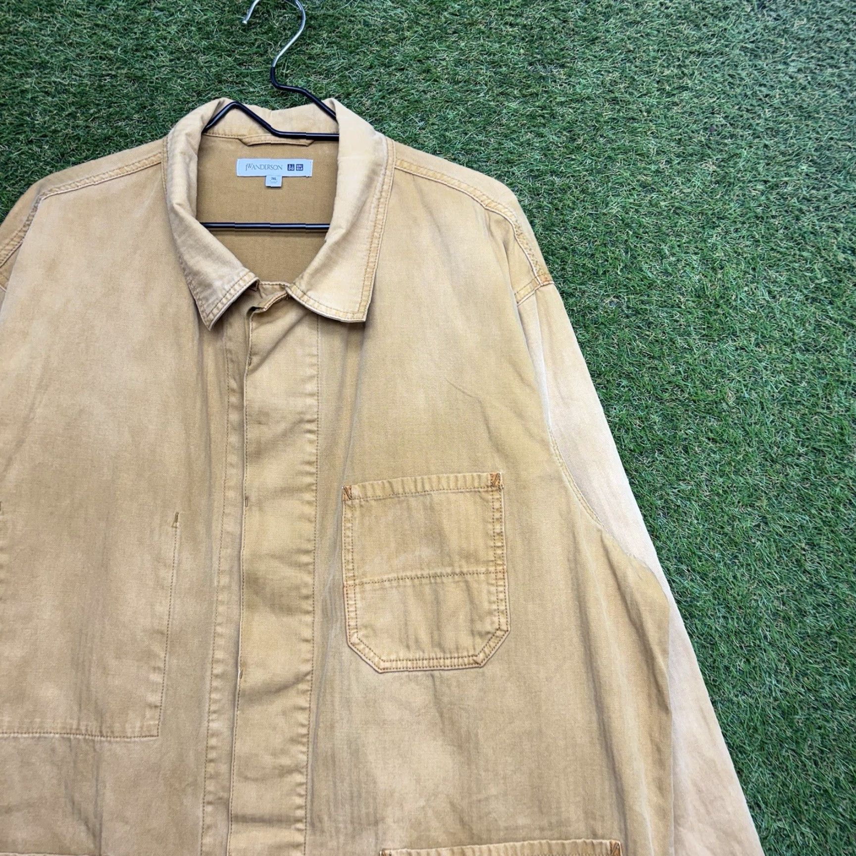 Uniqlo Uniqlo Chore Jacket Mens 3XL Faded Distressed Workwear Barn Jw Anderson Button Jacket Size US XXL / EU 58 / 5 - 3 Thumbnail