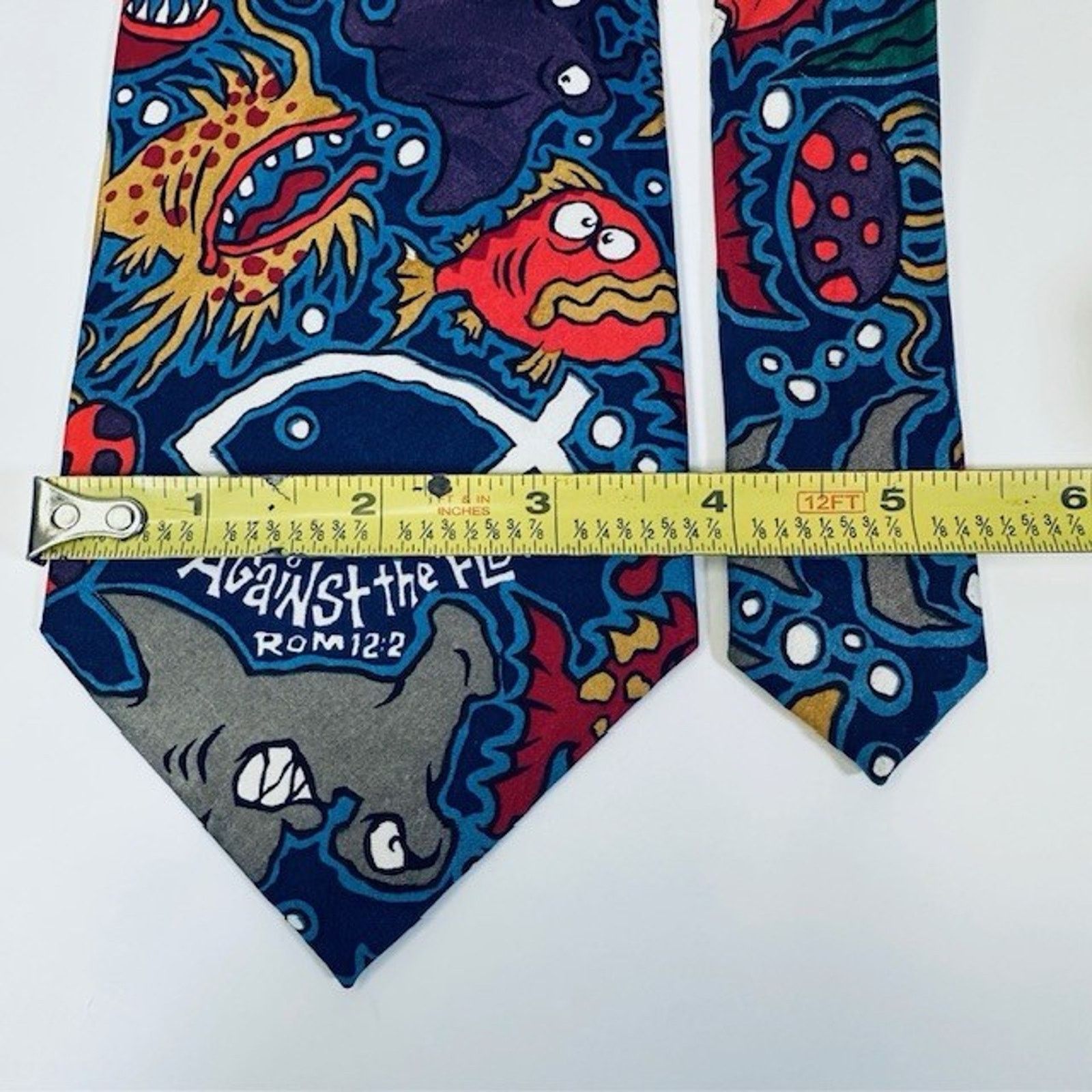 Other Appointed Apparel Neck Tie Go against the Flow Fish Rom 12:2 Size ONE SIZE - 8 Thumbnail