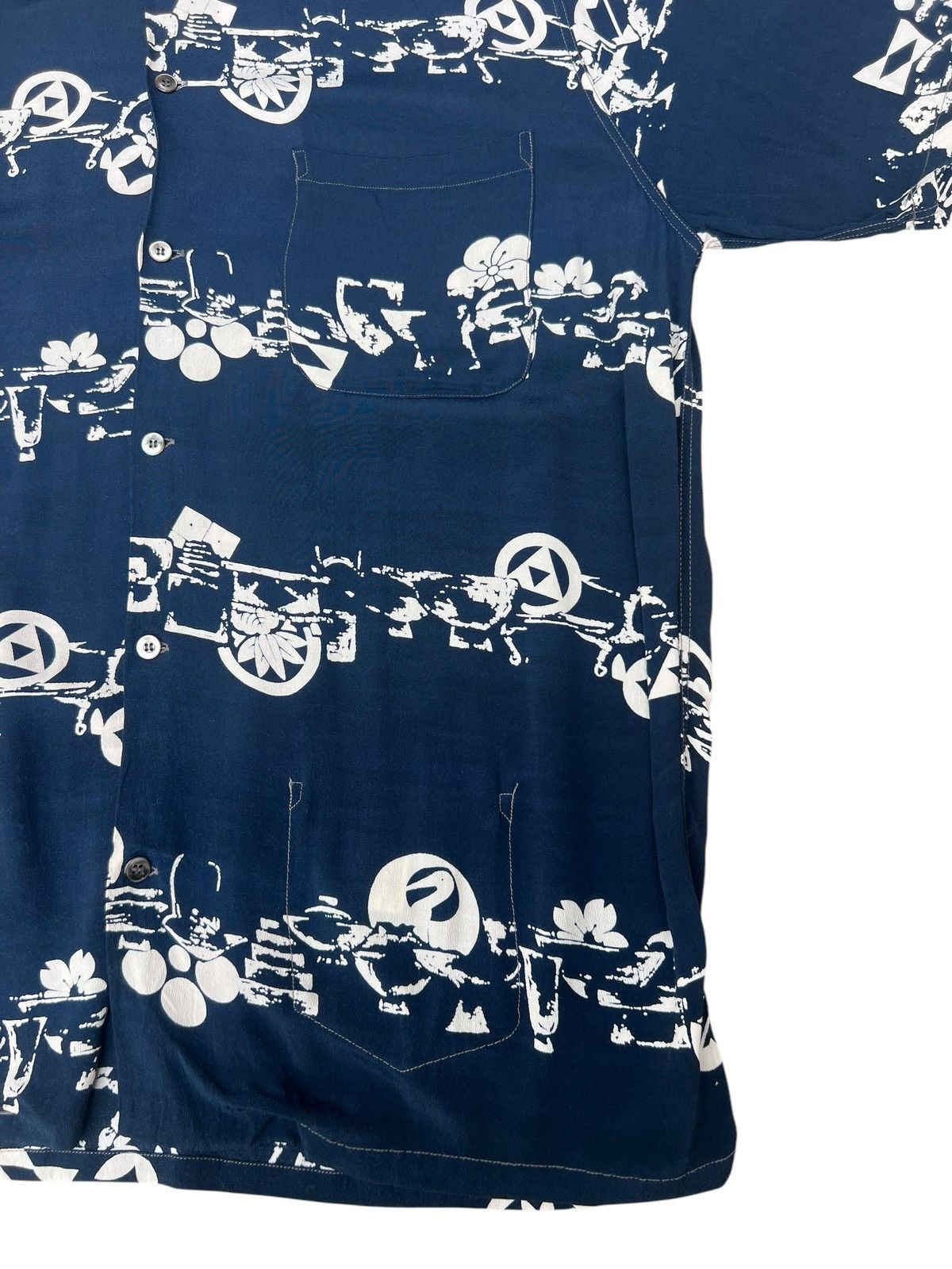 Blue Blue Japan Blue Blue Special Okra Indigo Dyed Hawaiian Shirt Size 4 Size US XL / EU 56 / 4 - 11 Thumbnail