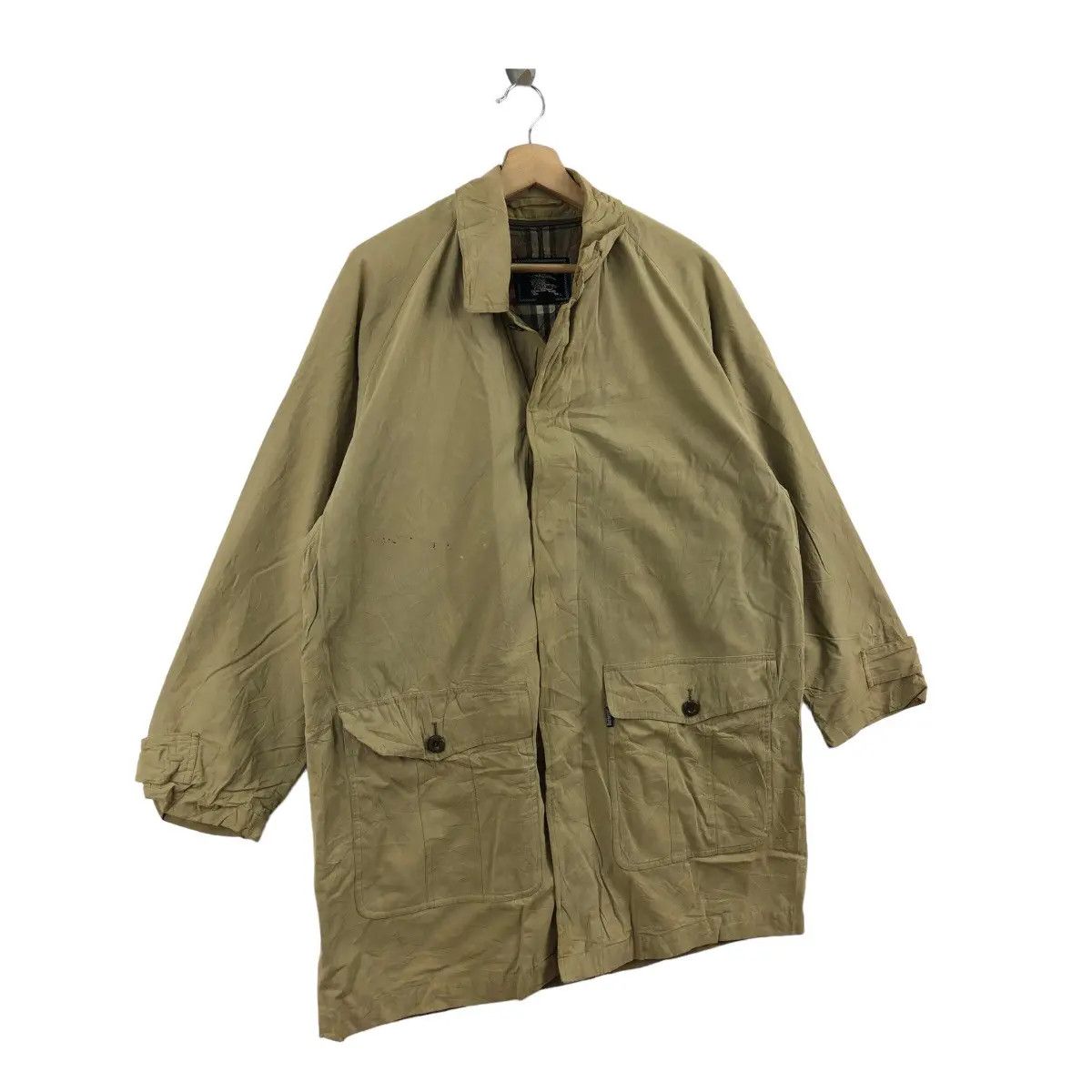 Burberry Vtg 90’ BURBERRY Nova Checks Double Pocket Trench Coat Parka Size US XXL / EU 58 / 5 - 3 Thumbnail