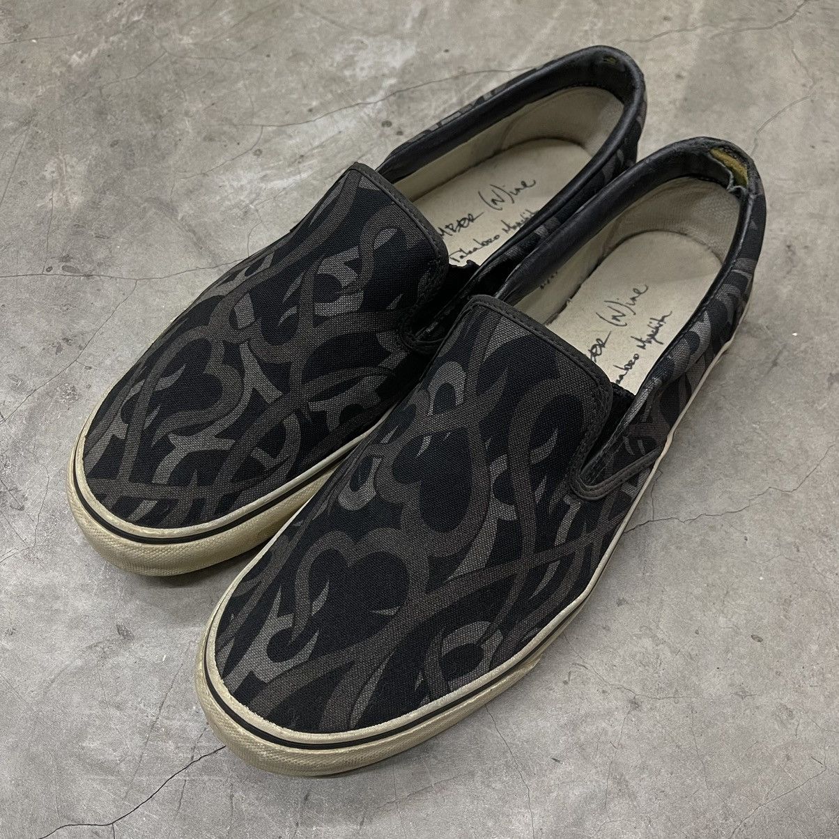 Number (N)ine “Black Tribal Heart” Slip-ons