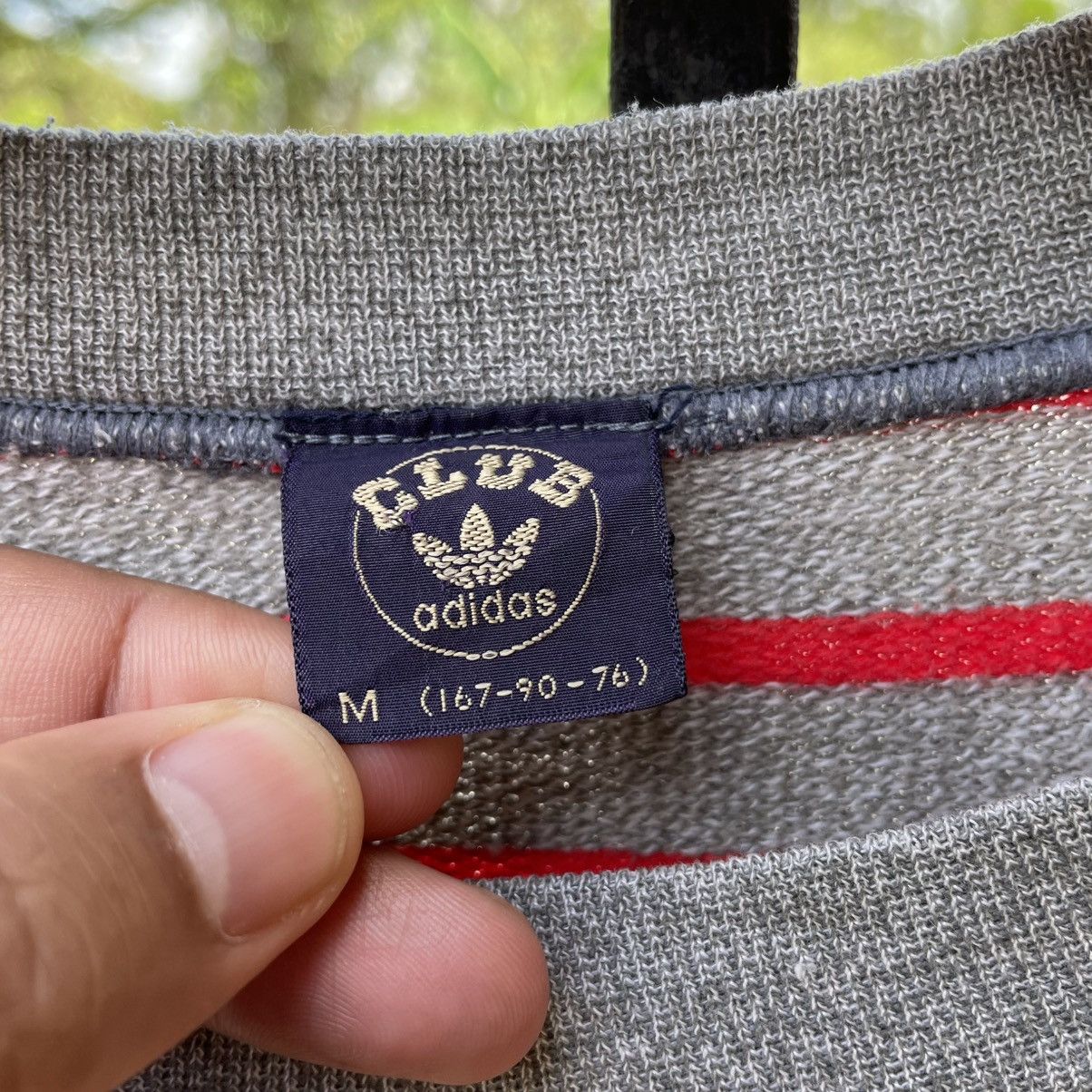 Adidas 🔥Vintage 90s Adidas Club Striped Crewneck Sweatshirts Size US S / EU 44-46 / 1 - 10 Thumbnail