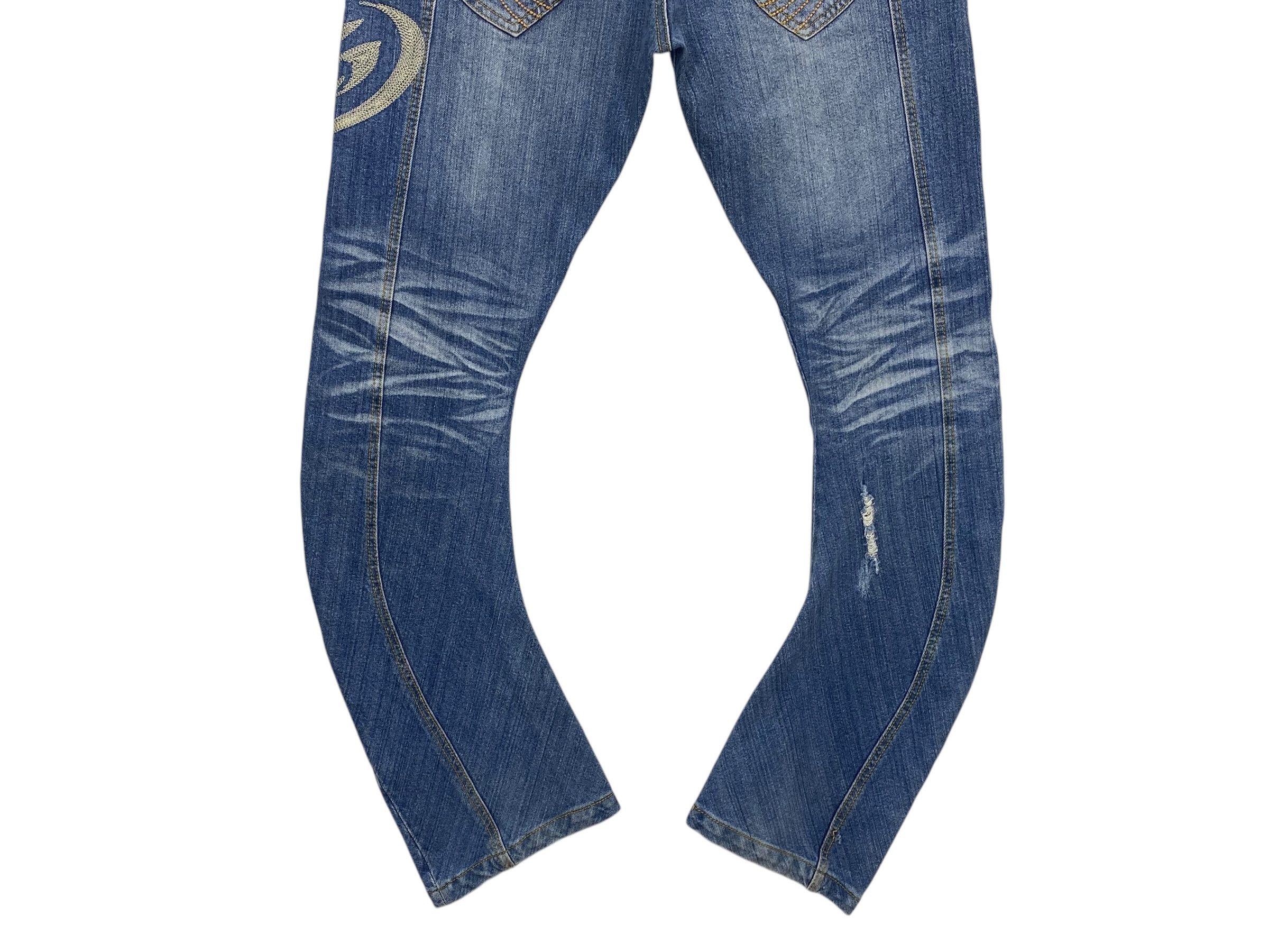 Gotcha × Japanese Brand J-Cut Denim Distressed Jeans Size US 31 - 6 Thumbnail