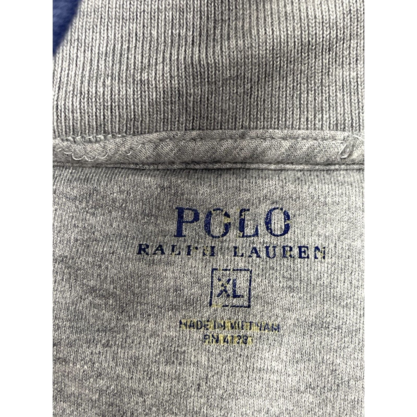 Polo Ralph Lauren POLO Ralph Lauren XL Gray Zip Sweatshirt Jumper Men’s Classic Cotton Blend Long Sleeve Size US XL / EU 56 / 4 - 4 Thumbnail