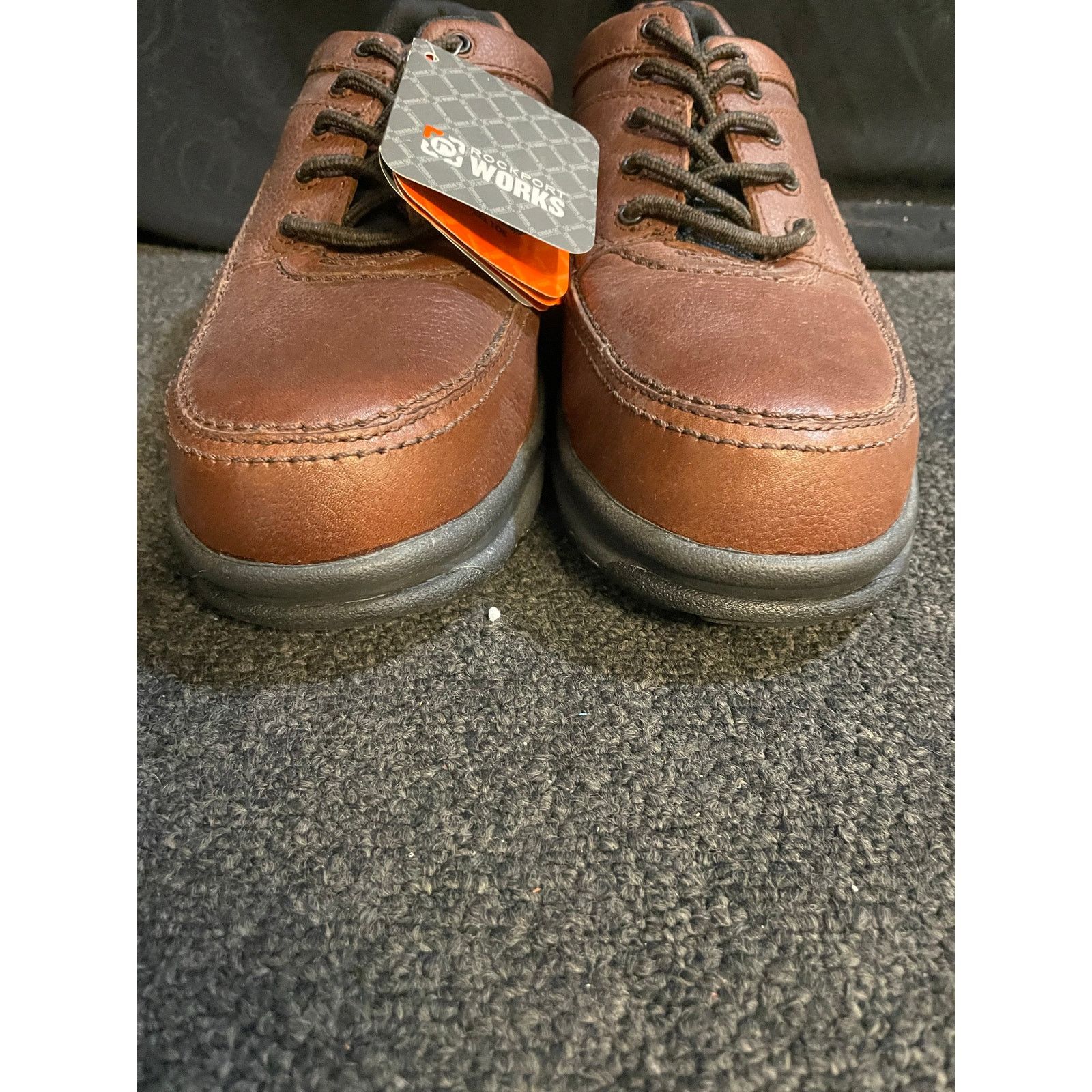 Rockport Rockport Works Men’s Brown Leather Steel Toe Casual Oxford Size US 12 / EU 45 - 3 Thumbnail