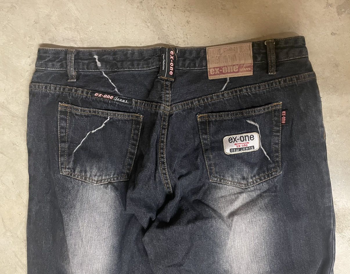 Japanese Brand Vintage 2000s EX-ONE Denim Jeans Size US 36 / EU 52 - 4 Thumbnail