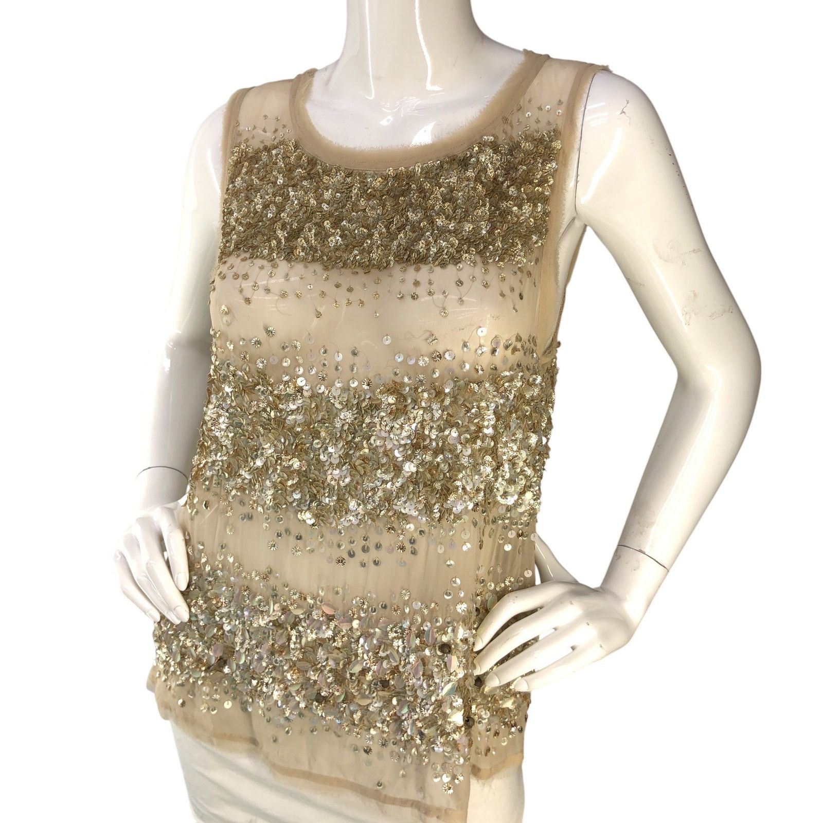 Allsaints Allsaints All Saints Size 4 Top Restrain Beaded TINY FLAW Size S / US 4 / IT 40 - 1 Thumbnail