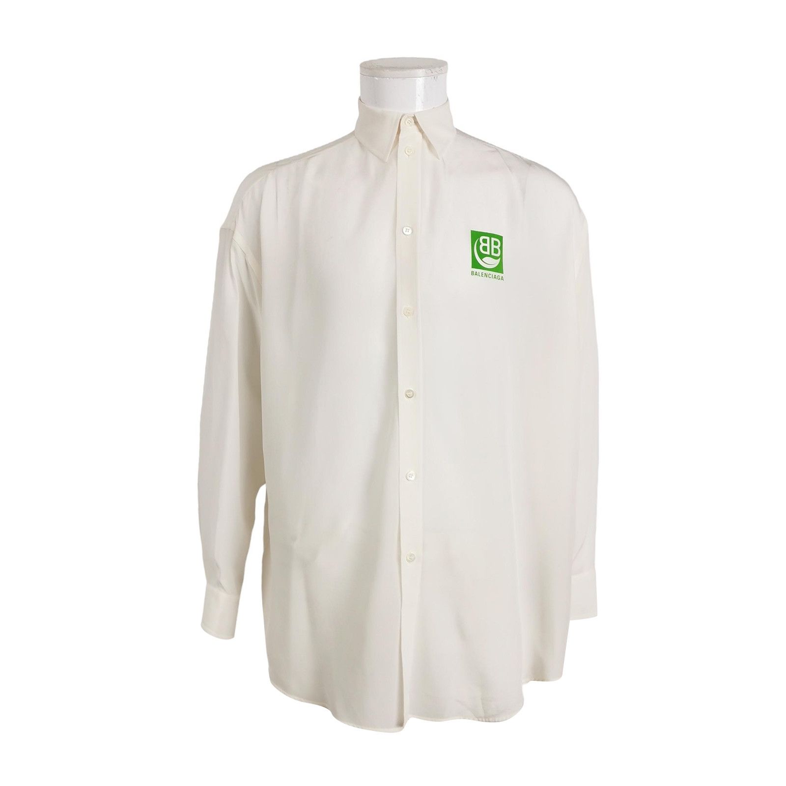 Balenciaga Balenciaga Silk Logo Collar Shirt XS Size US XS / EU 42 / 0 - 1 Thumbnail