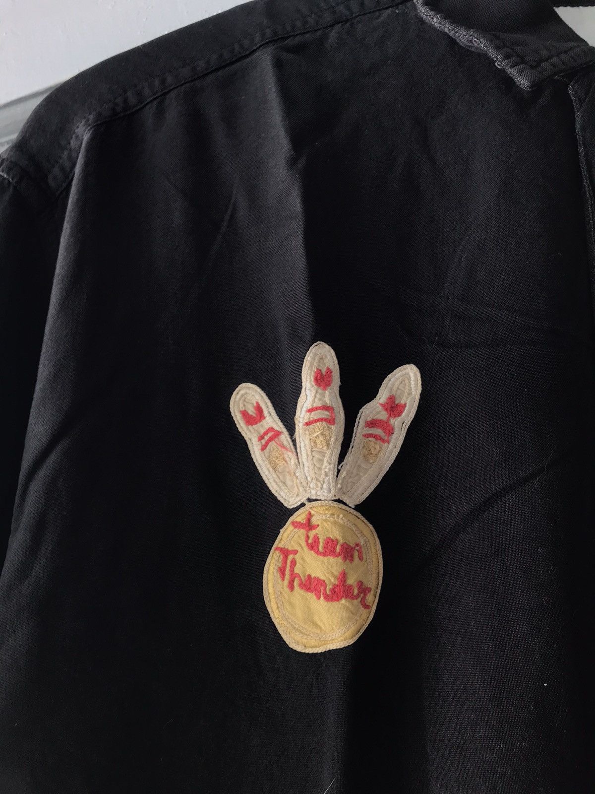 Japanese Brand × Lucky Brand × Vintage Vintage Rayon Lucky Bowling Shirt Team Thunder Size US L / EU 52-54 / 3 - 5 Thumbnail