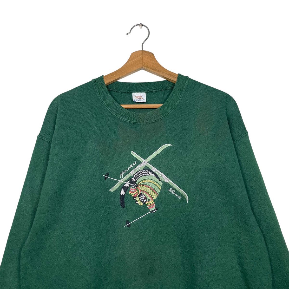Vintage Vintage Crazy Shirt Hawaii B. Kliban Cat Ski Sweatshirt Size US S / EU 44-46 / 1 - 2 Thumbnail