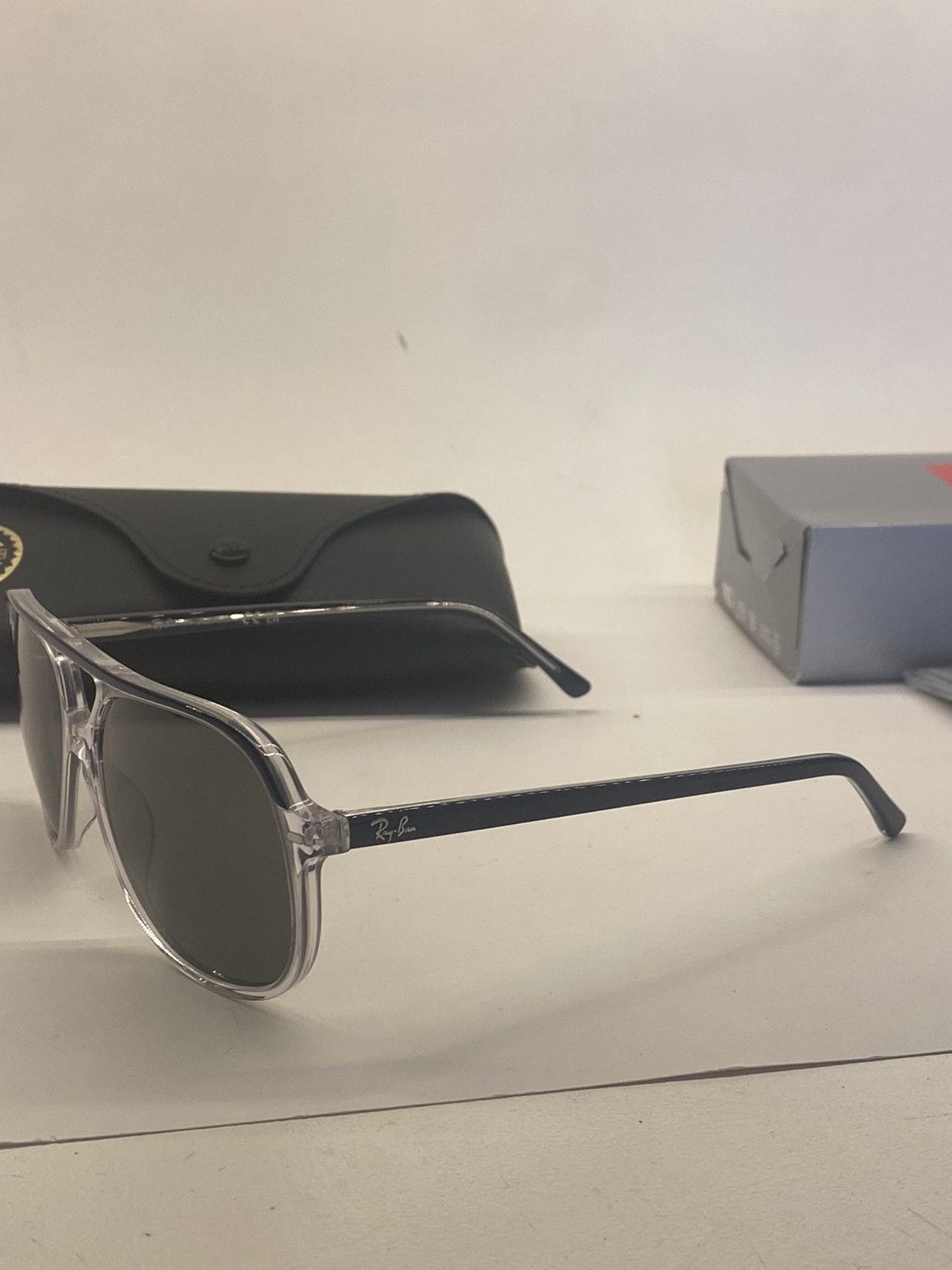 image of Rayban Bill Clear Frame Sunglasses () in Black, Men's