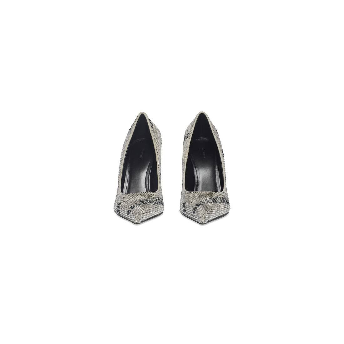 Balenciaga o1tr1nto1125 Square Knife 110mm Pumps With Allover Logo Size US 6 / IT 36 - 3 Thumbnail