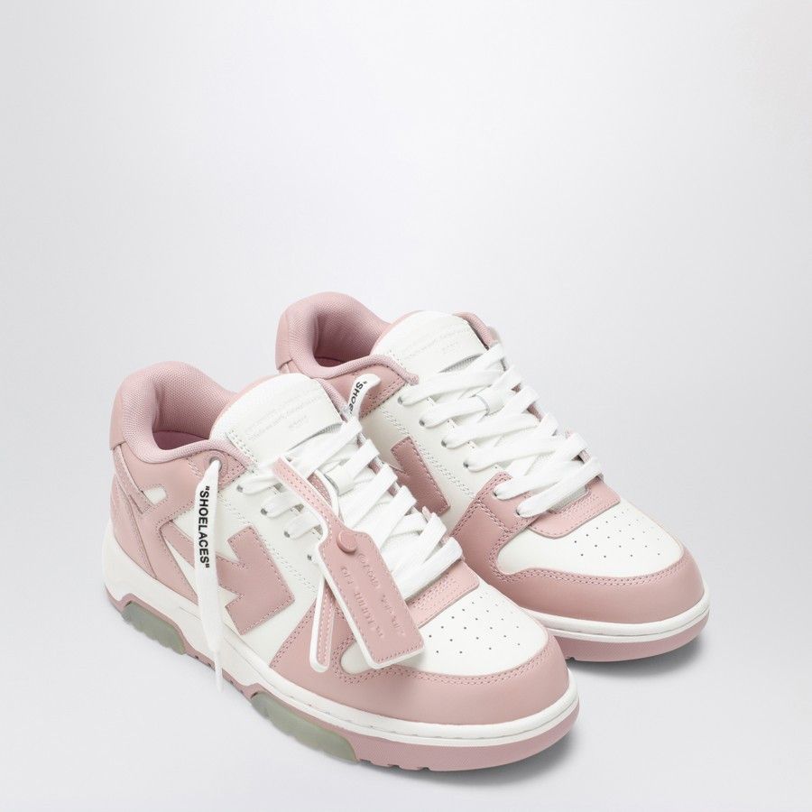 Off-White o1d2blof0924 Out Of Office Sneaker in White & Pink Size US 6.5 / IT 36.5 - 2 Thumbnail