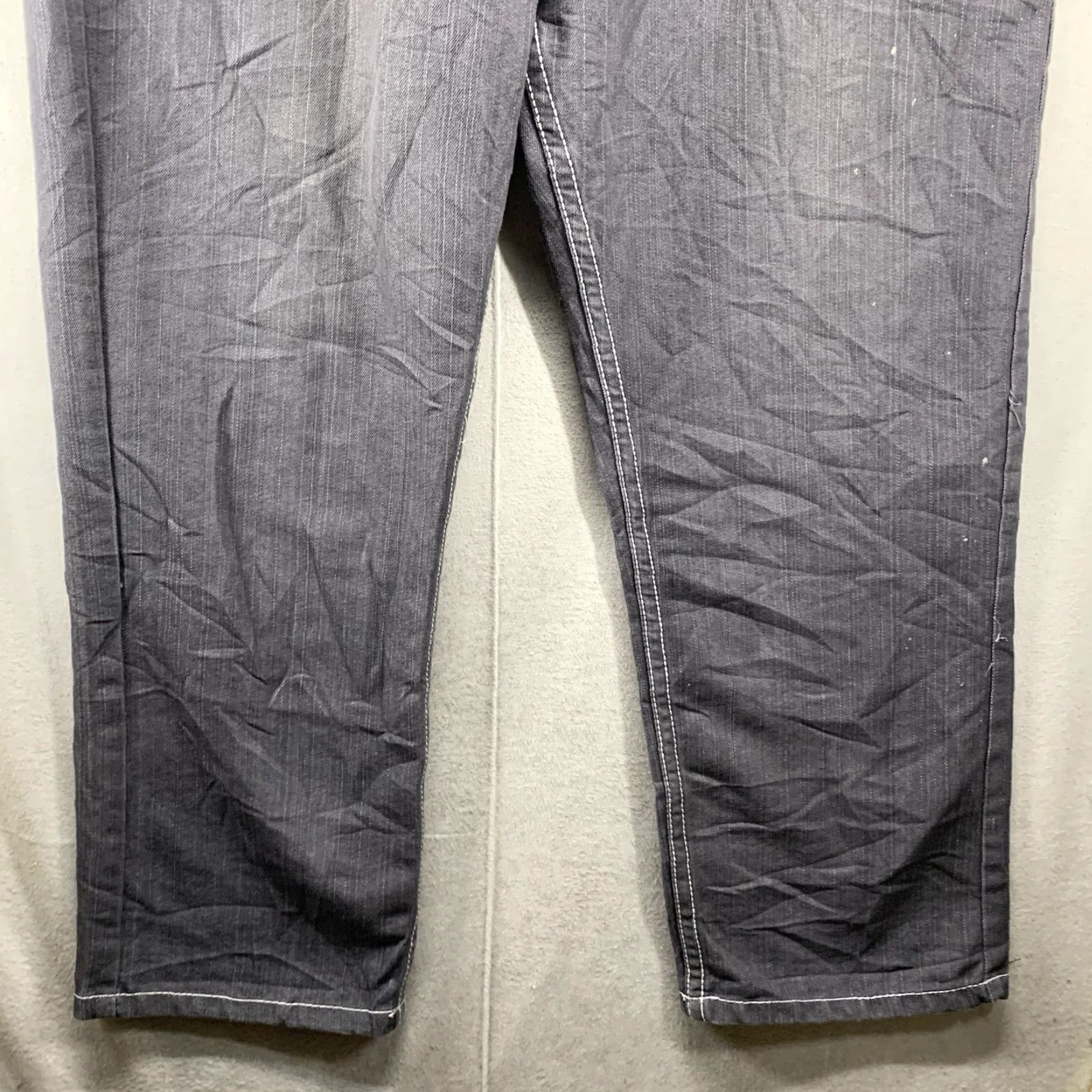 Vintage VINTAGE KB8782 Baggy Jeans Mens 40x29 Gray Y2K Embroidered Wide-Leg Grunge 90s Size US 42 / EU 58 - 6 Thumbnail