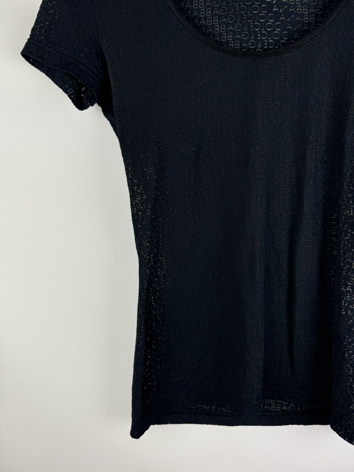 Dolce & Gabbana Dolce & Gabbana Ladies Short Sleeve Monogram T Shirt Top Size M / US 6-8 / IT 42-44 - 4 Thumbnail