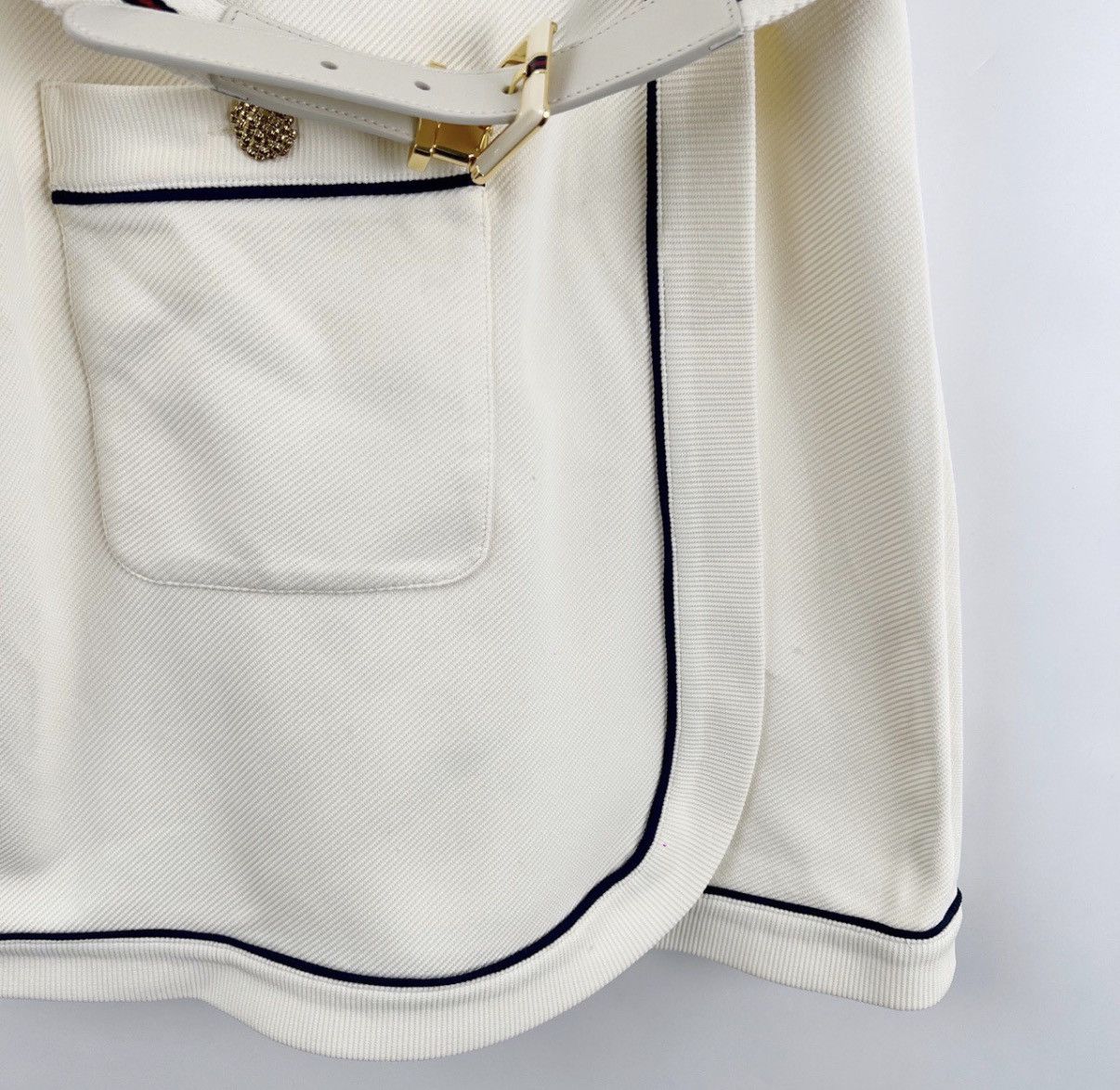 Gucci Gucci/White Gold Buckle Belt Dress K12 Size XS / US 0-2 / IT 36-38 - 4 Thumbnail