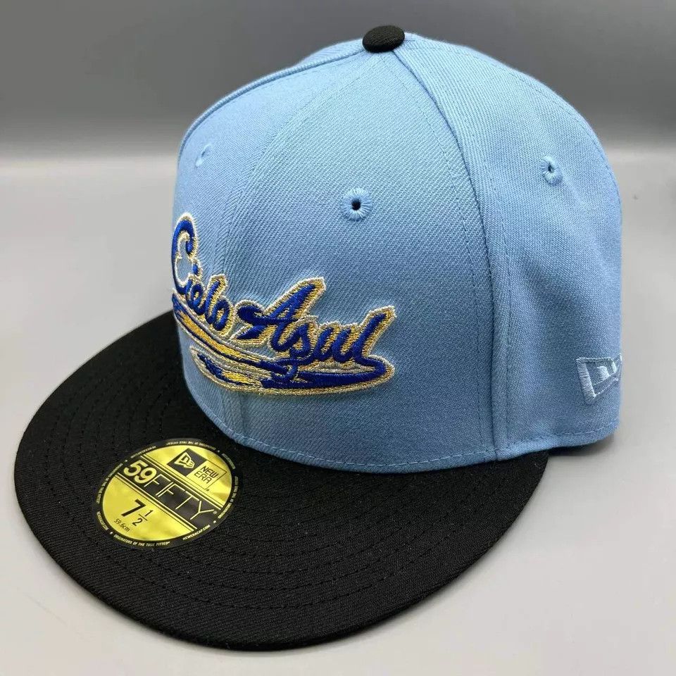 New Era Oklahoma City Dodgers Hat Men 7 1/2 Cielo Azul MiLB Fitted Size ONE SIZE - 4 Thumbnail