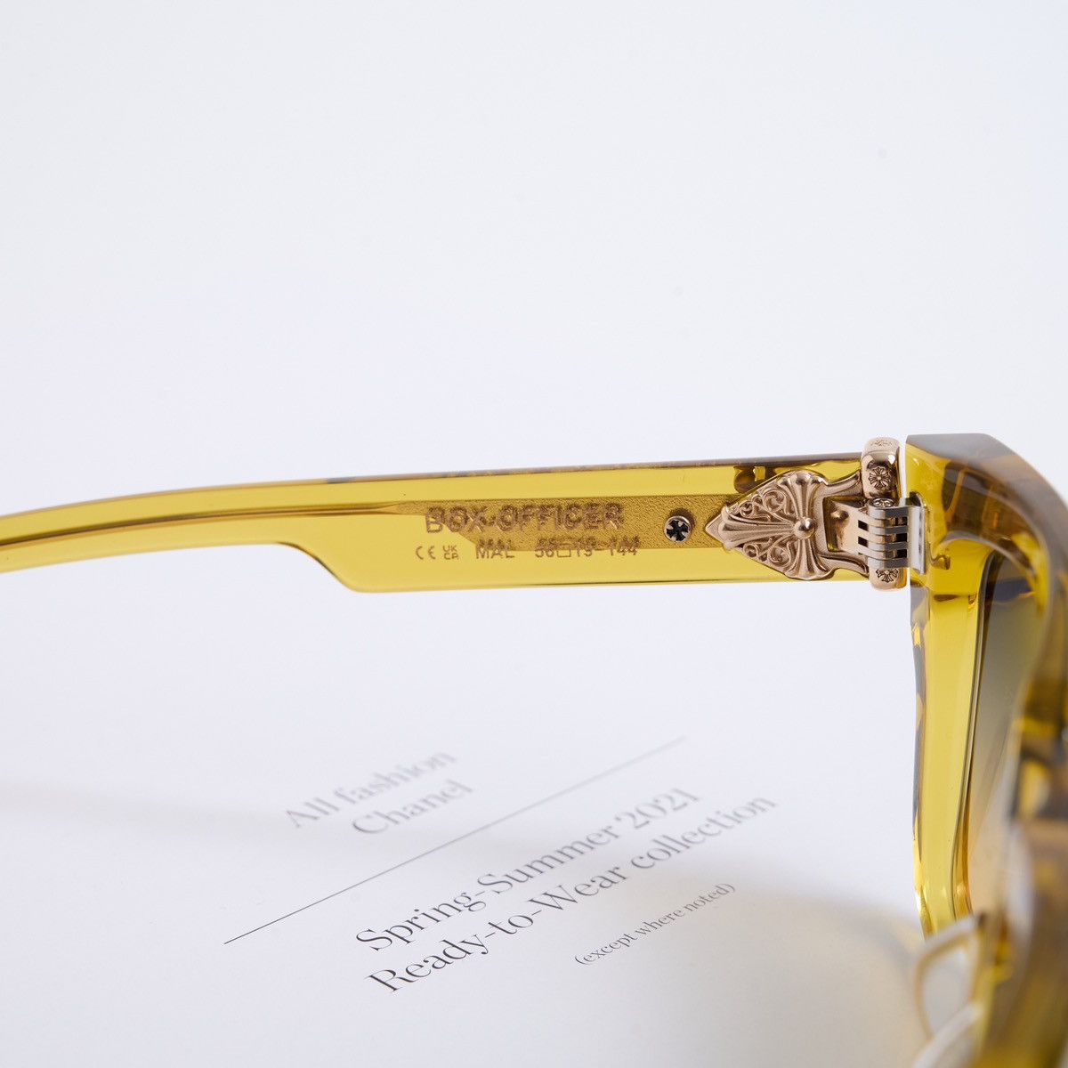 Chrome Hearts CHROME HEARTS BOX-OFFICER MALT SUNGLASSES Size ONE SIZE - 5 Thumbnail
