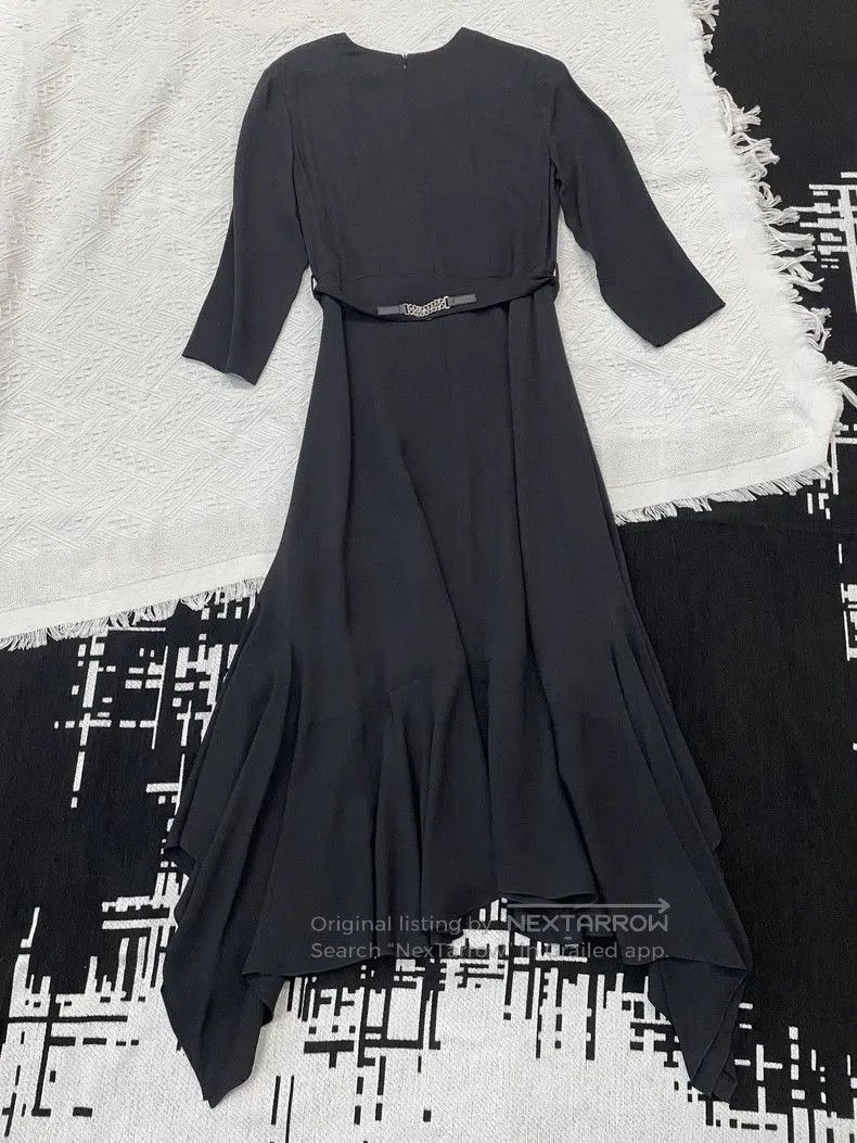 Hermes Hermes Black Belted Long Dress. Size US 38 / EU 54 - 4 Thumbnail