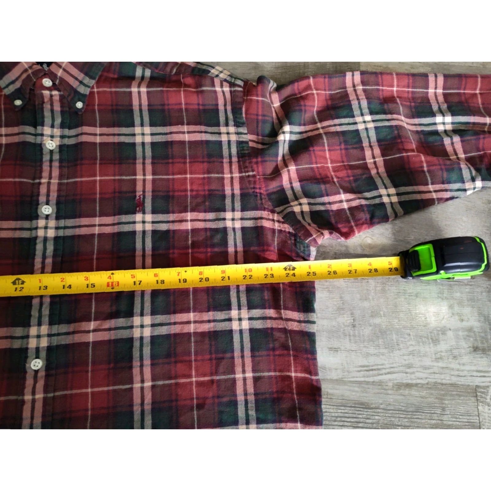 Polo Ralph Lauren VINTAGE Ralph Lauren Polo Shirt Men Long Sleeve Flannel Plaid Casual Fall Winter Blue Red Green UK38 Size US L / EU 52-54 / 3 - 7 Thumbnail