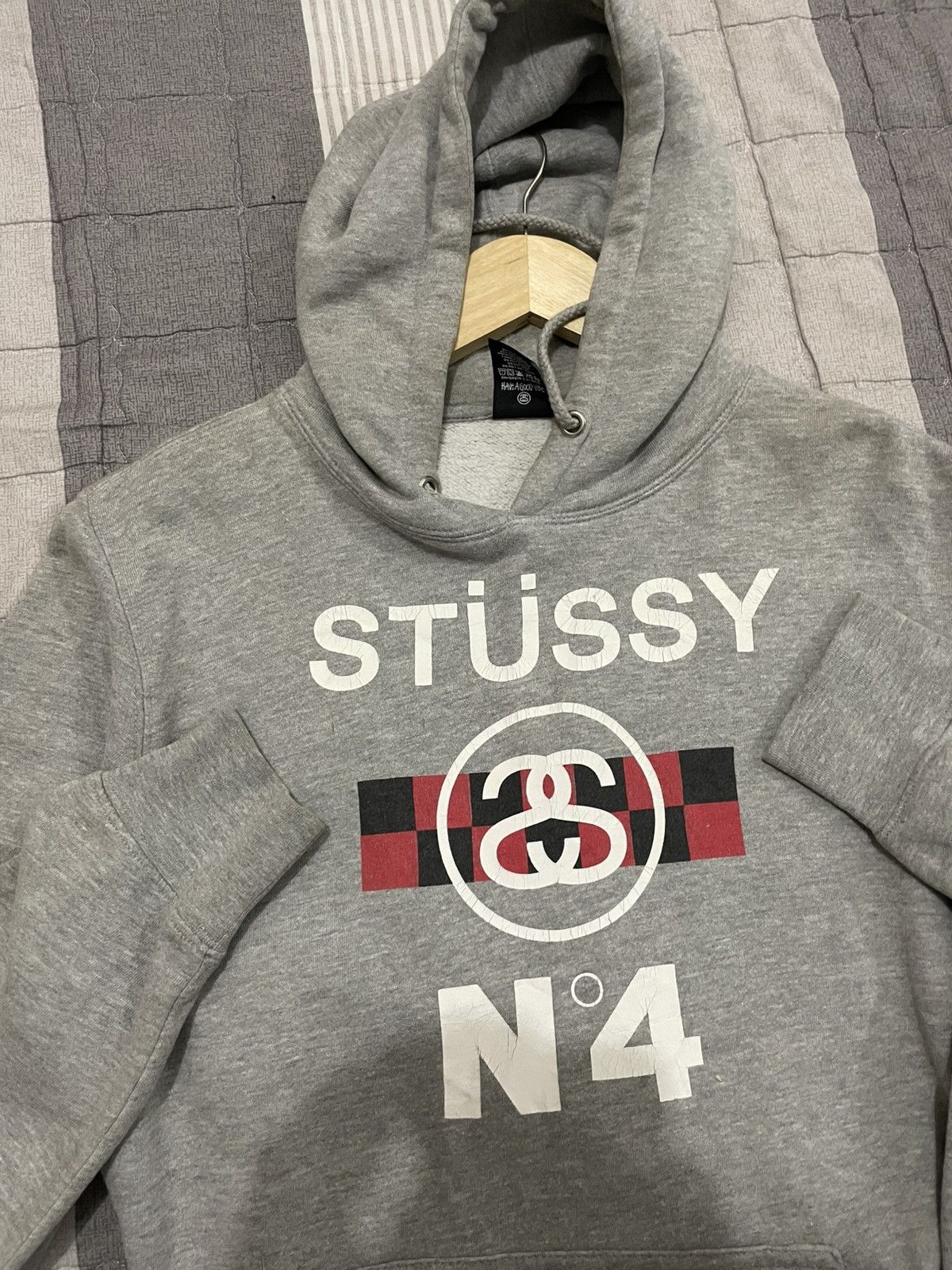 Stussy Hoodie Stussy N4 Grey Men's Size Medium Made in US Size US L / EU 52-54 / 3 - 7 Thumbnail