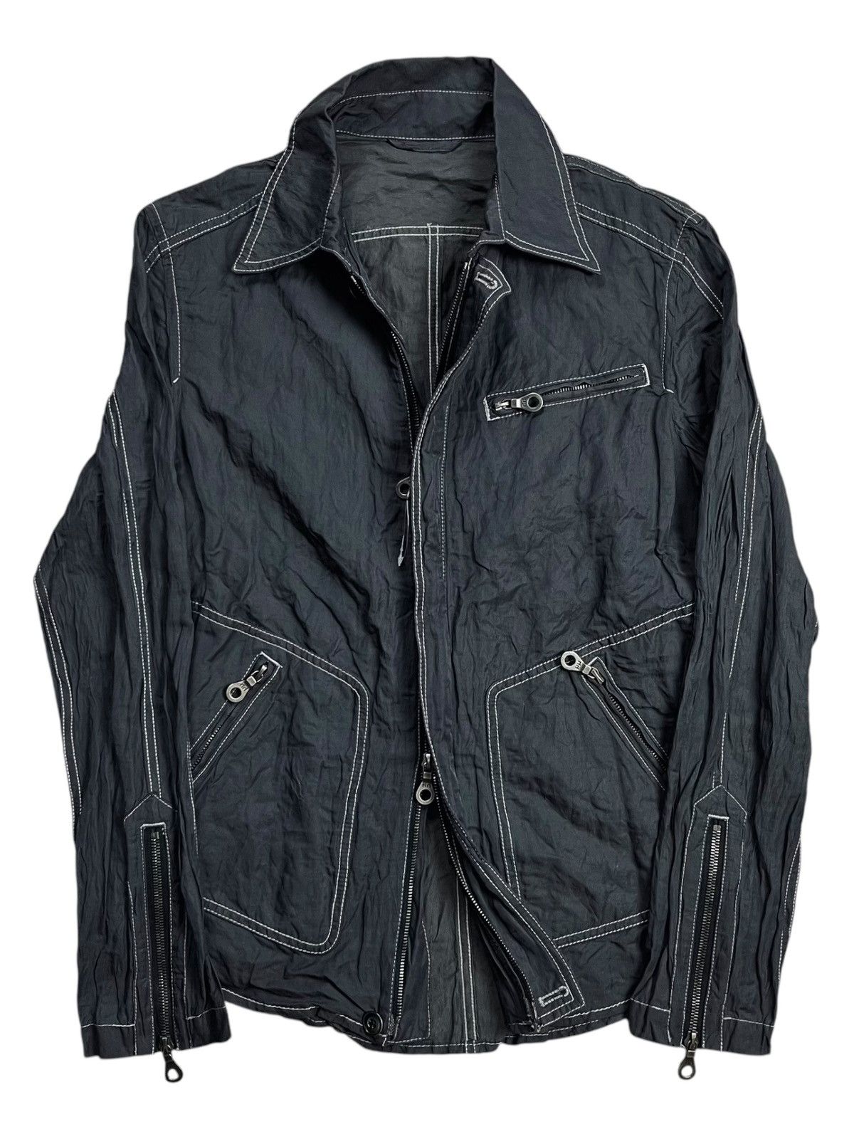JACKROSE 2000s Territ Atelier - Vkei Riri Zips Shirt Jacket Size US M / EU 48-50 / 2 - 1 Thumbnail