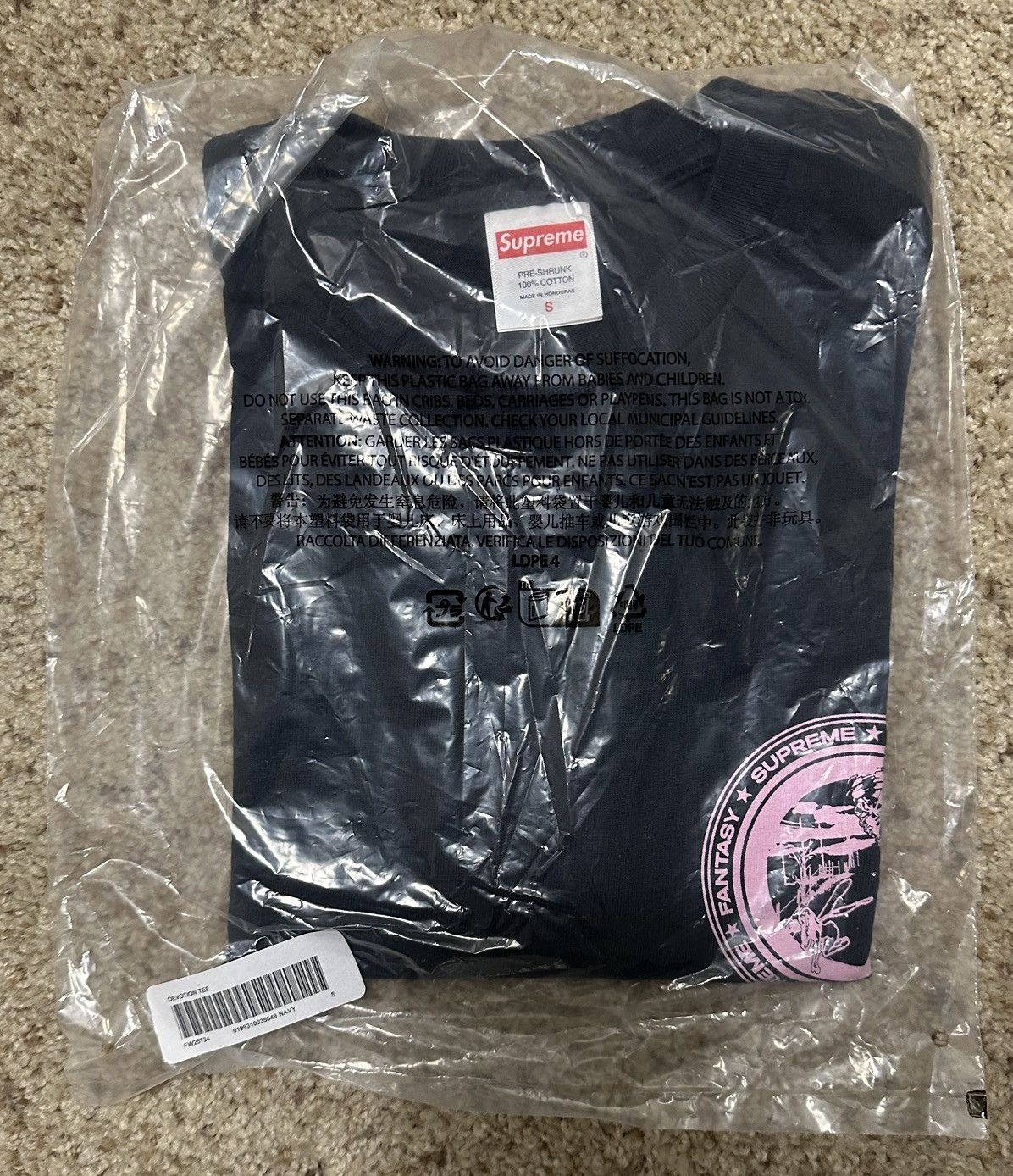 Supreme SUPREME FW25 DEVOTION TEE NAVY SMALL Size US S / EU 44-46 / 1 - 1 Thumbnail