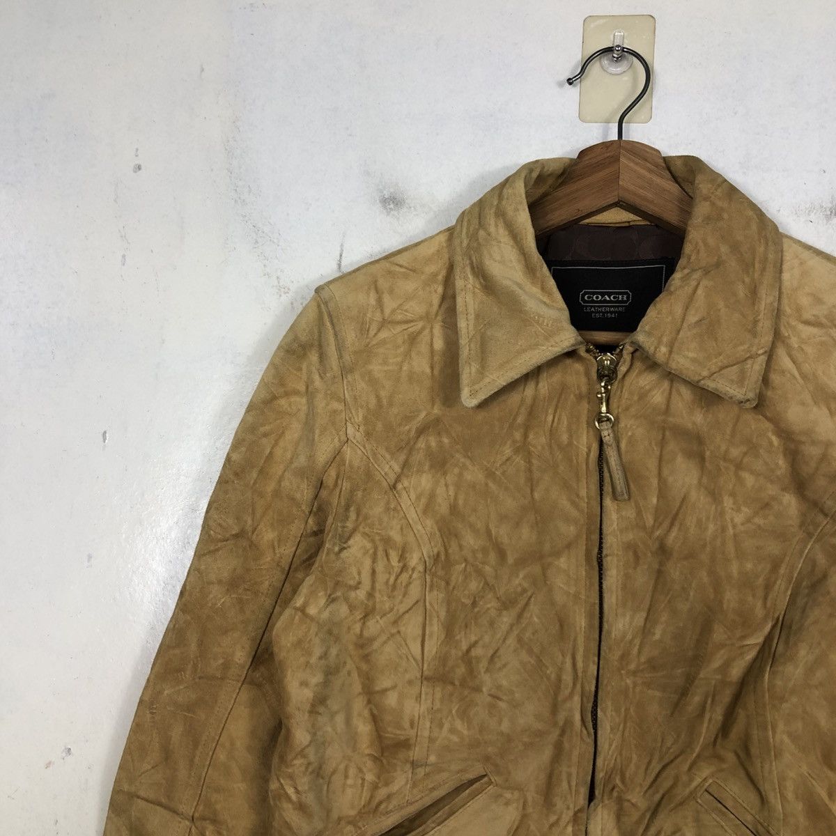 Japanese Brand Vintage Leather Jacket Coach Blanket Size US S / EU 44-46 / 1 - 9 Thumbnail