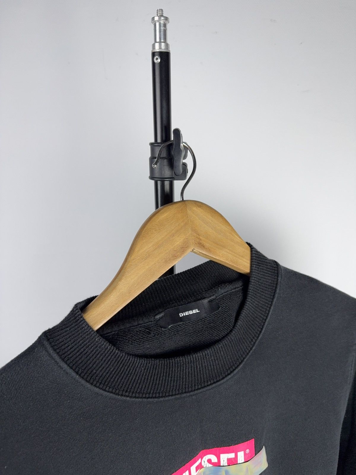Diesel Diesel Y2K Holographic Logo luxury Sweatshirt Black Size M Size US M / EU 48-50 / 2 - 9 Thumbnail