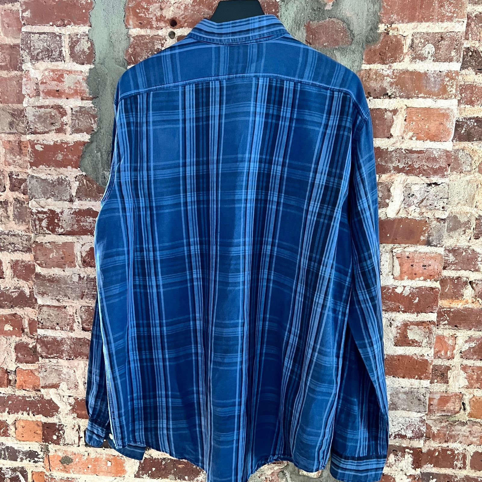 Polo Ralph Lauren VTG Polo Ralph Lauren Men's Indigo Plaid Shirt XL 25x33 Size US XL / EU 56 / 4 - 3 Thumbnail