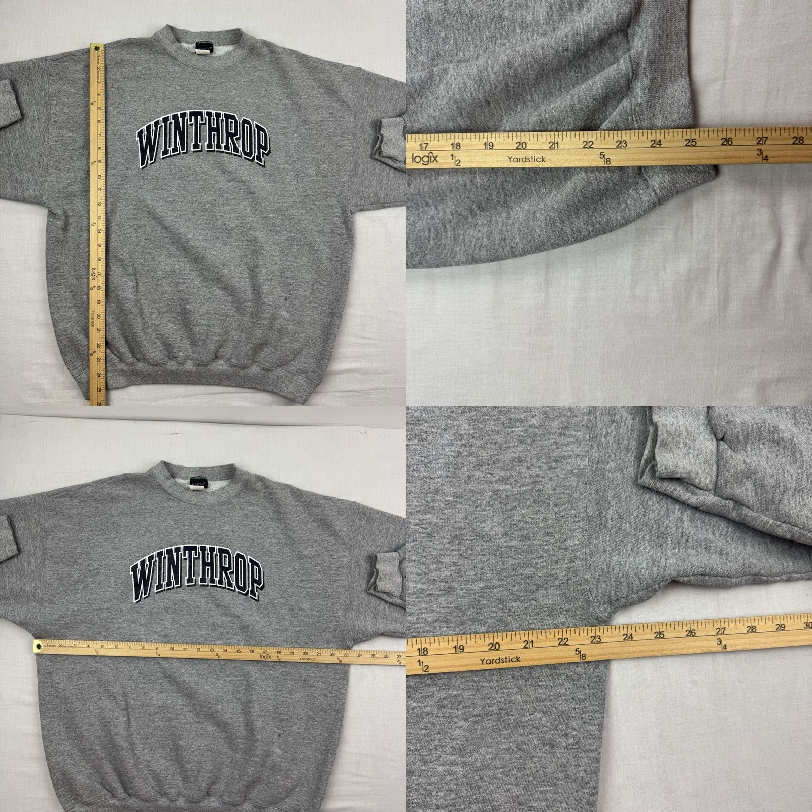 Vintage VINTAGE MV Sport Sweatshirt Adult XL College Sports 90s Crewneck USA Gray Cotton Polyester Mens Size US XL / EU 56 / 4 - 8 Thumbnail