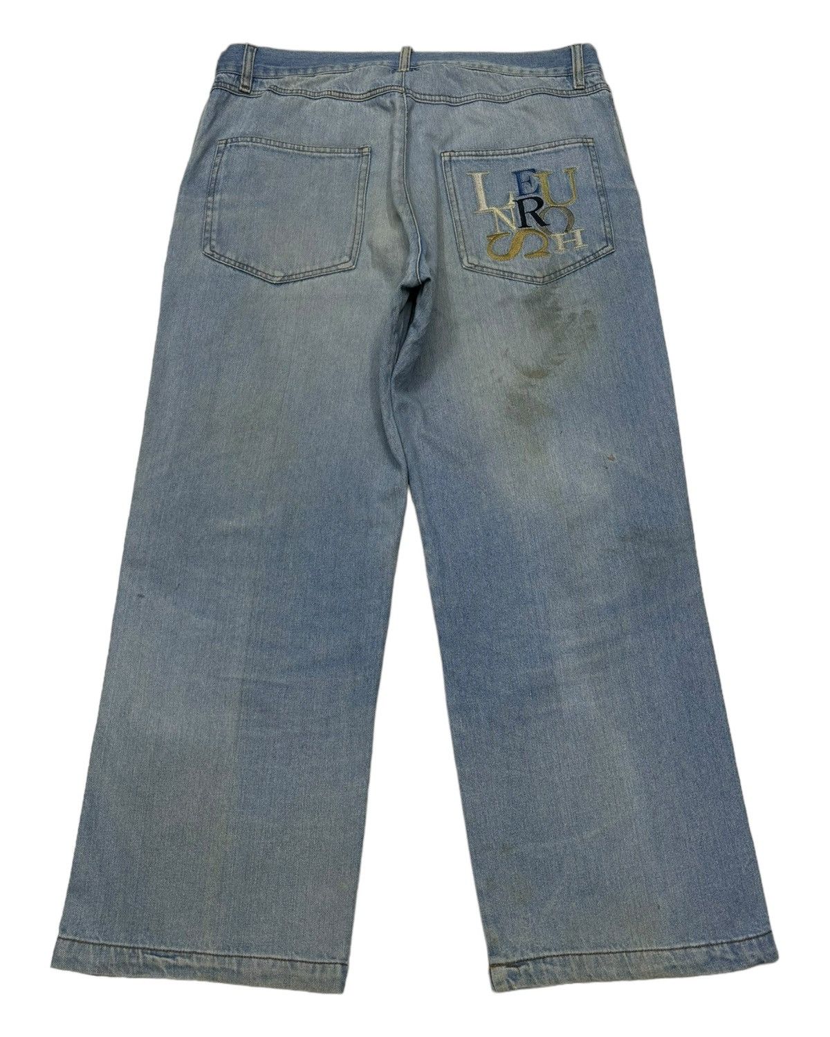 Issey Miyake VINTAGE IS SPORT BAGGY DISTRESS DESTROY DENIM JEANS Size US 34 / EU 50 - 9 Thumbnail