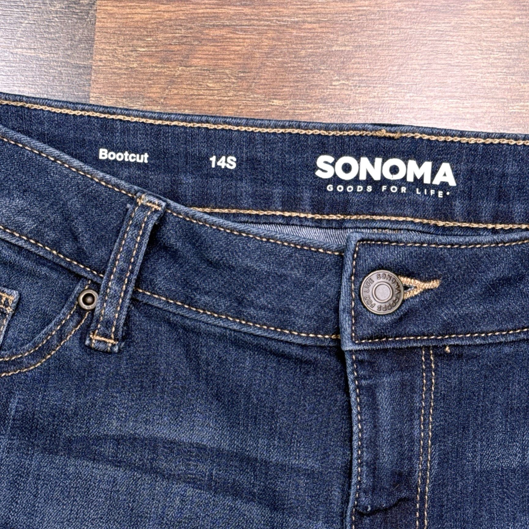 Vintage Sonoma Jeans Womens 14 Short Mid Rise Bootcut Stretch Everyday New Size 36" / US 14 / IT 50 - 4 Thumbnail