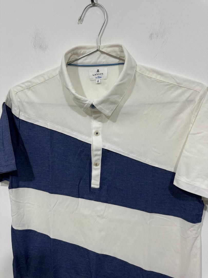 Lanvin Lanvin en Bleu Polo Tee Size US M / EU 48-50 / 2 - 2 Thumbnail