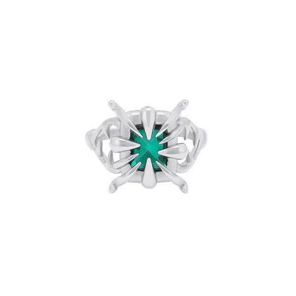 Jewelry Green Gemstone Ring Size ONE SIZE - 6 Thumbnail