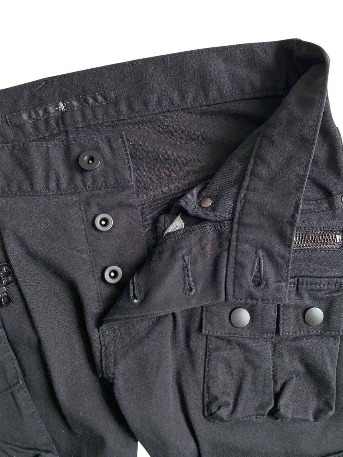 Japanese Brand No Id Multipocket Black Skinny Punk Pants Size US 30 / EU 46 - 3 Thumbnail