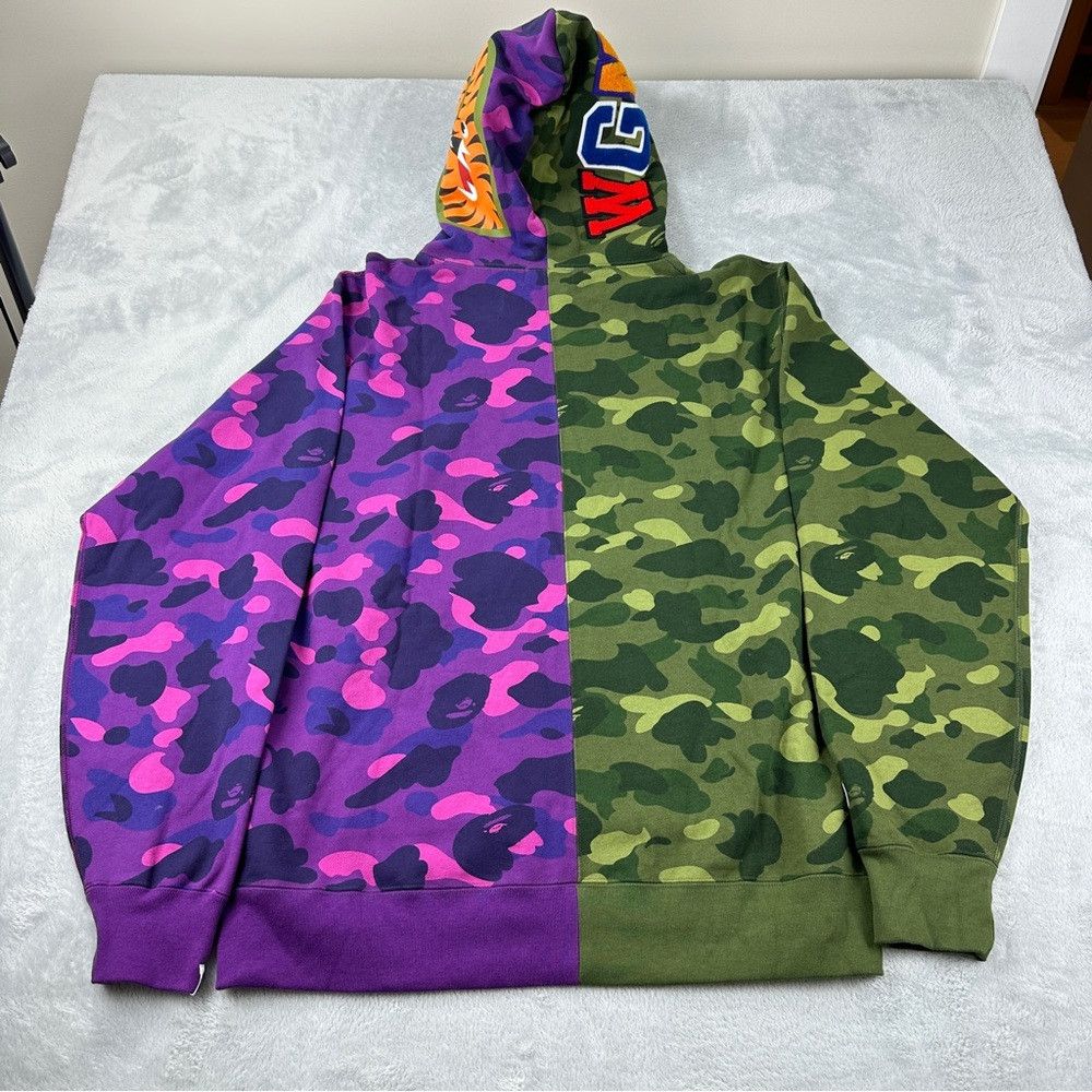 Bape Color Camo Shark Half Full Zip Hoodie Size US XXL / EU 58 / 5 - 2 Thumbnail